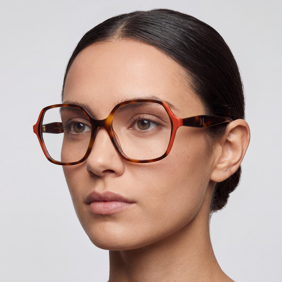 Gafas de sol Carolina Herrera 0203 para mujer, estilo moderno de acetato no polarizadas, montura y lentes color habano rojo, 54 mm, Photo 4