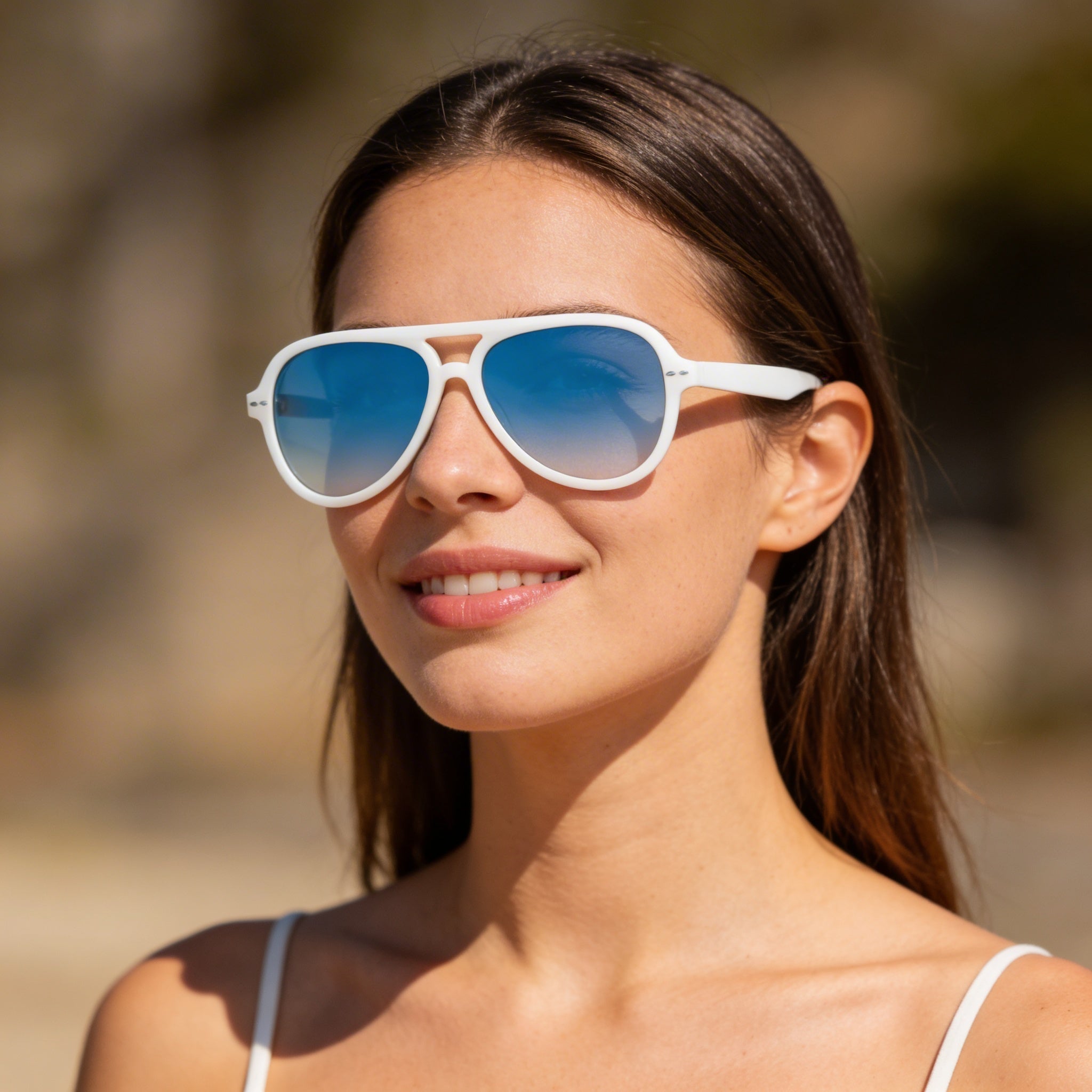 Isabel Marant Im0006s Women's Ivory Plastic Frame Grey Brown Lens UV Protected Sunglasses 59-13-145, Photo 4
