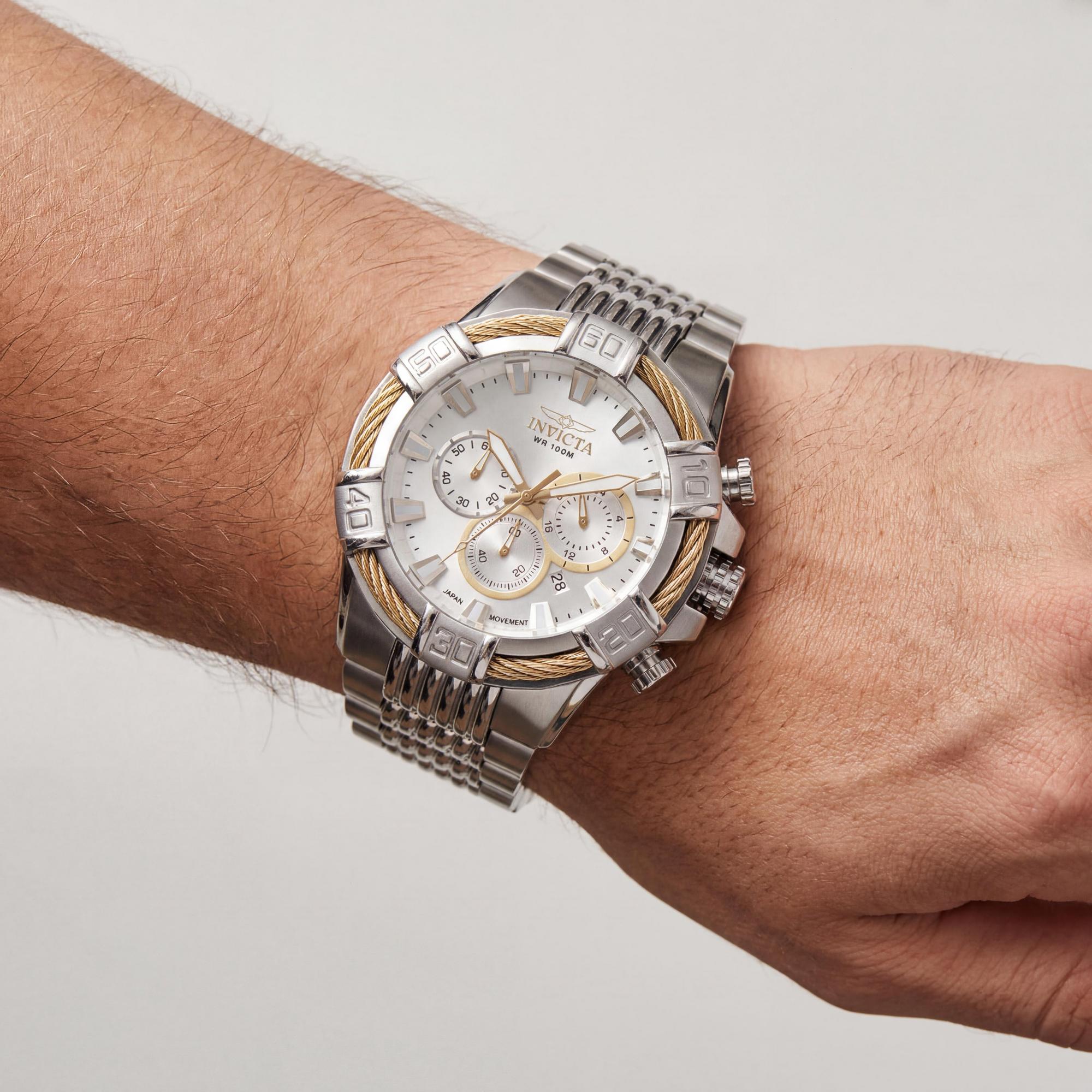 Invicta Bolt 49901 Men's Silver Stainless Steel Bracelet Quartz Watch 51mm Case, 10 ATM Water Resistant, Photo 4