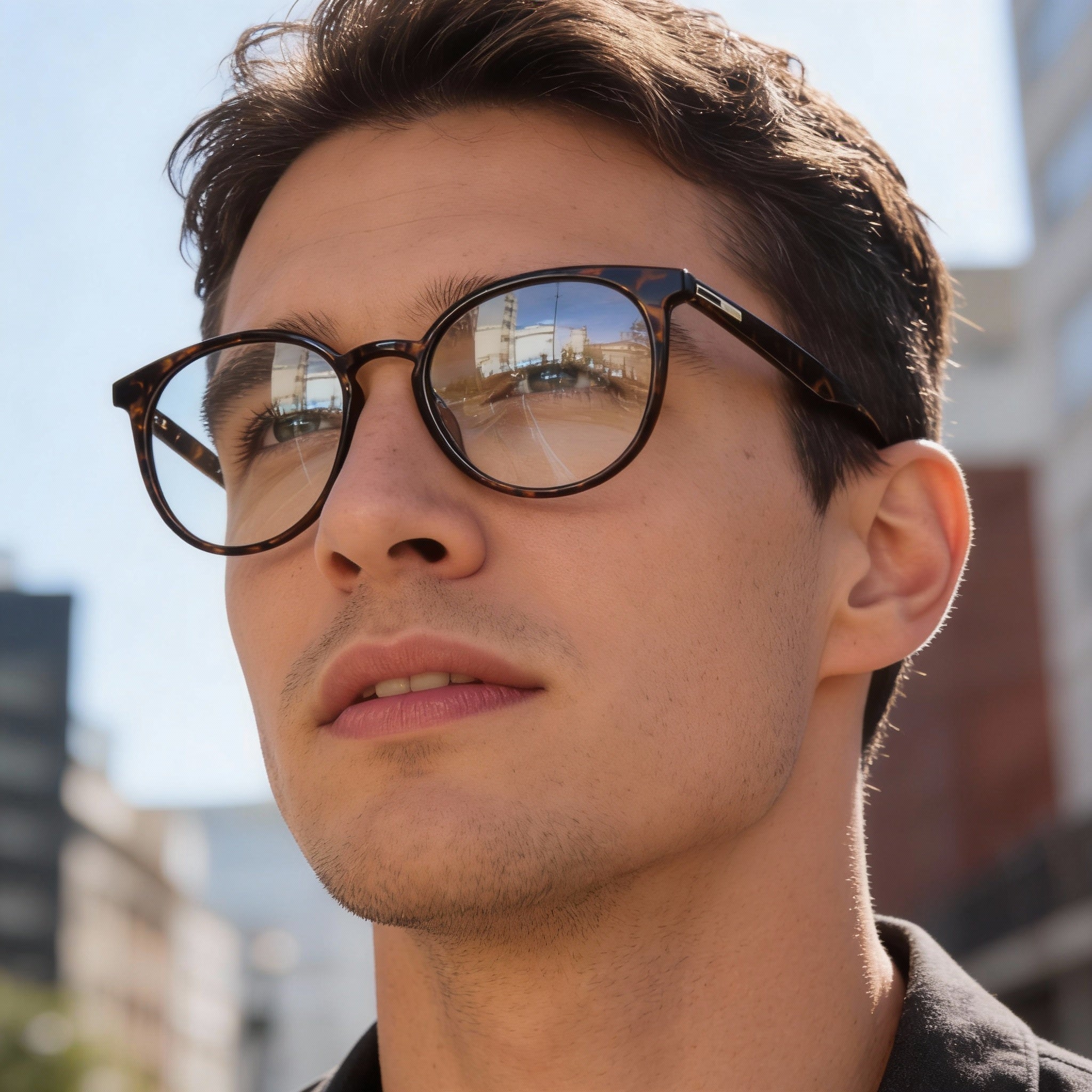 Polaroid Pld D379 Men's Propionate Havana Prescription Ready Optical Eyeglasses with Clear Demo Lenses 53mm, Photo 6