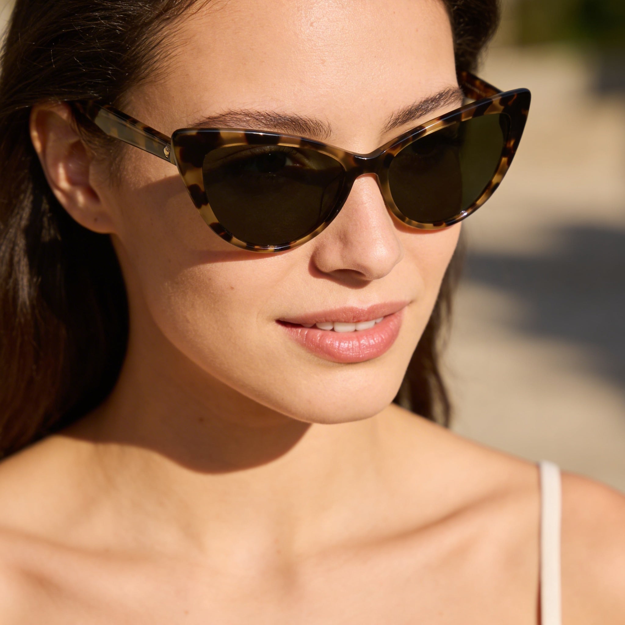 Kate Spade New York Karina/S Women's Cat-Eye Plastic 100% UV Protection Sunglasses Dark Havana Green Frame Havana Lens 56mm, Photo 5