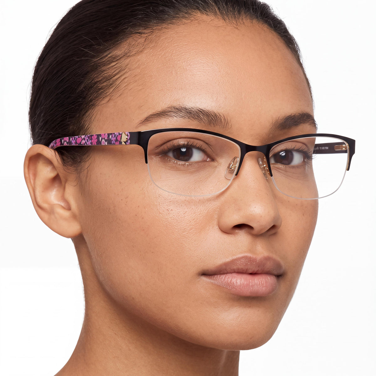 kate spade new york Gafas de Sol Casuales Rectangulares para Mujer, Montura Semi al Aire de Acero Inoxidable Negro, Lente No Polarizada de Policarbonato Negro 51mm, Photo 4