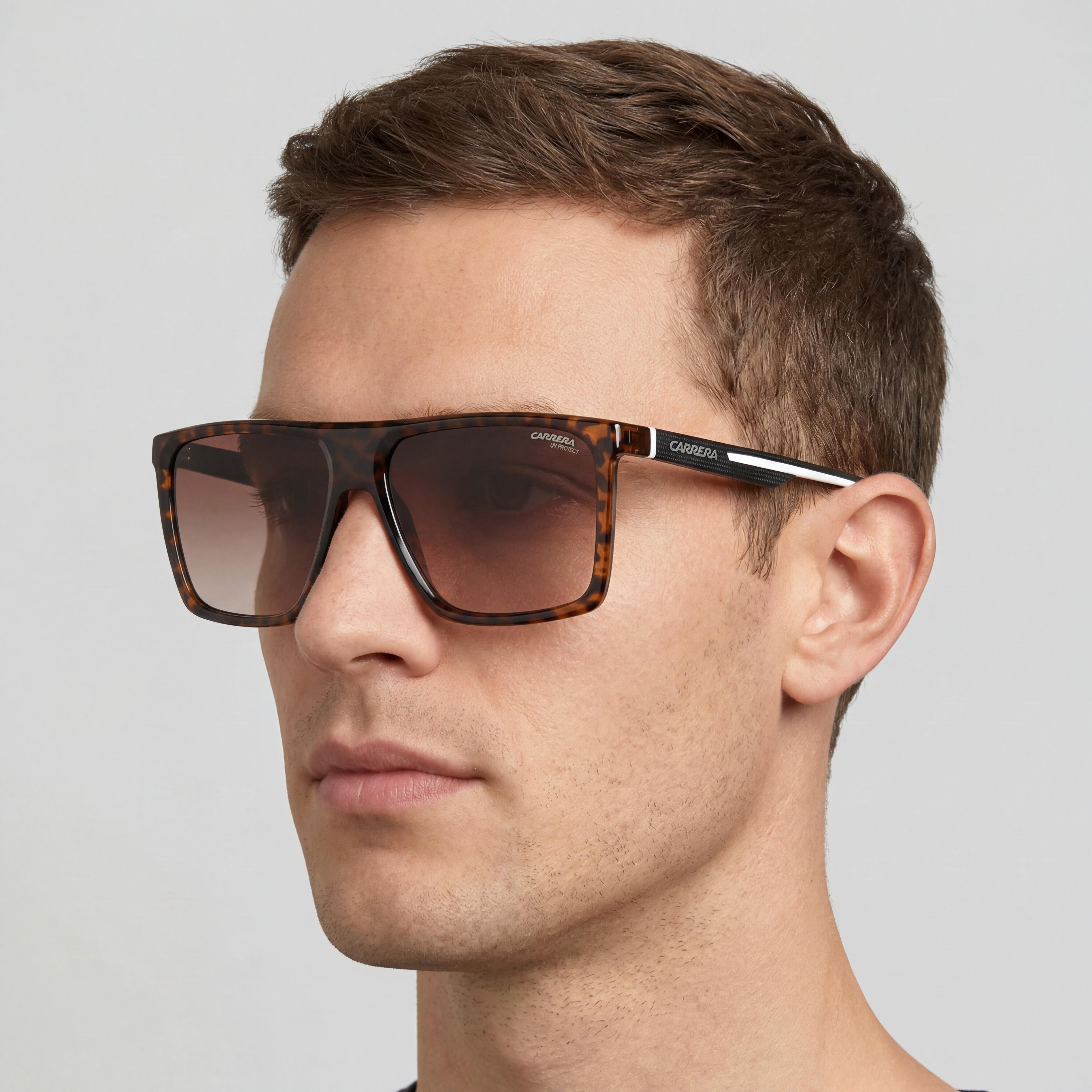 Carrera Casual Unisex Havana Eco-Polyamide 100% UV Brown Shaded Lenses Sunglasses 58-16-145mm, Photo 5