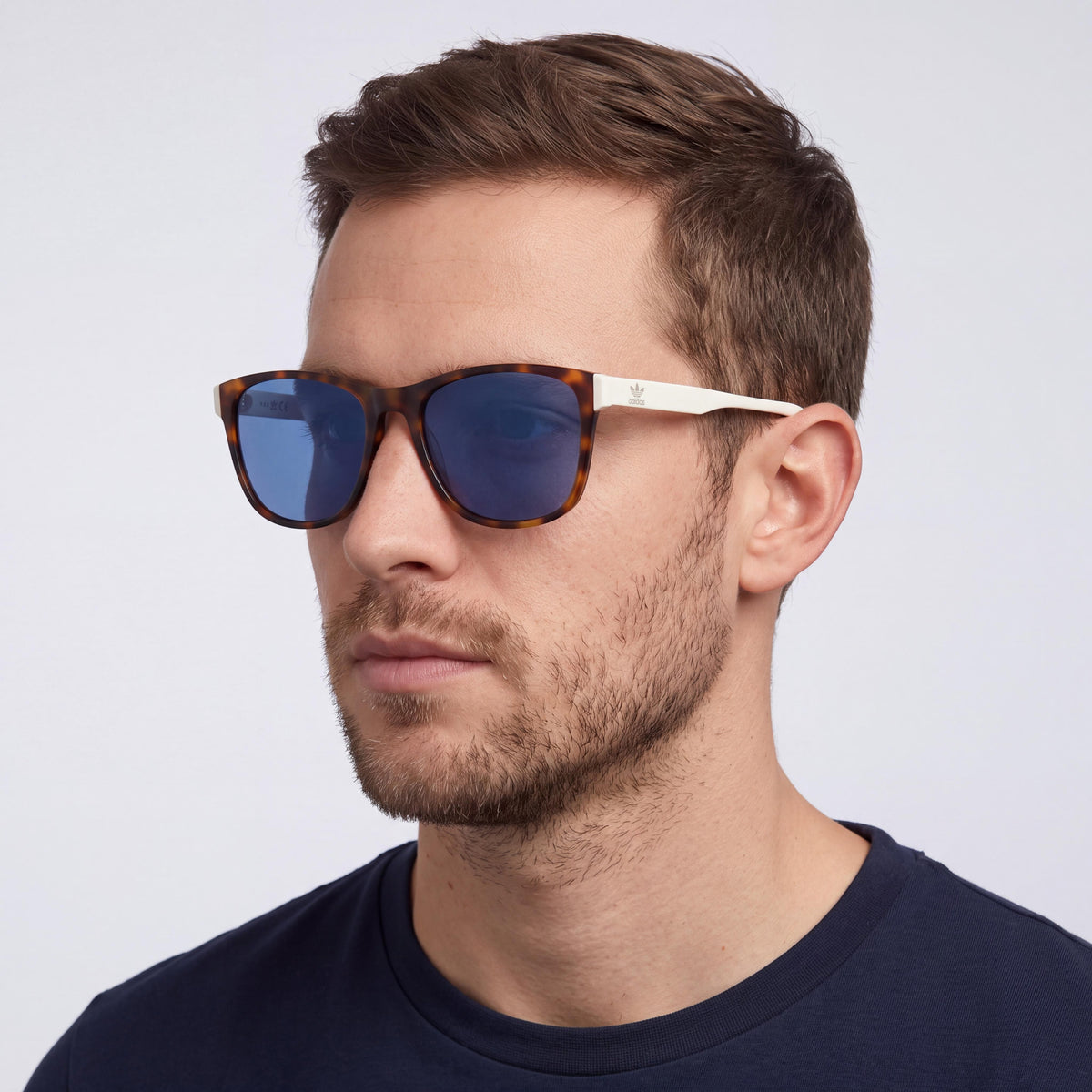 Gafas de sol retro adidas Originals para hombre, montura Havana Dunkel, lentes de plástico no polarizadas, 57 mm, Photo 3