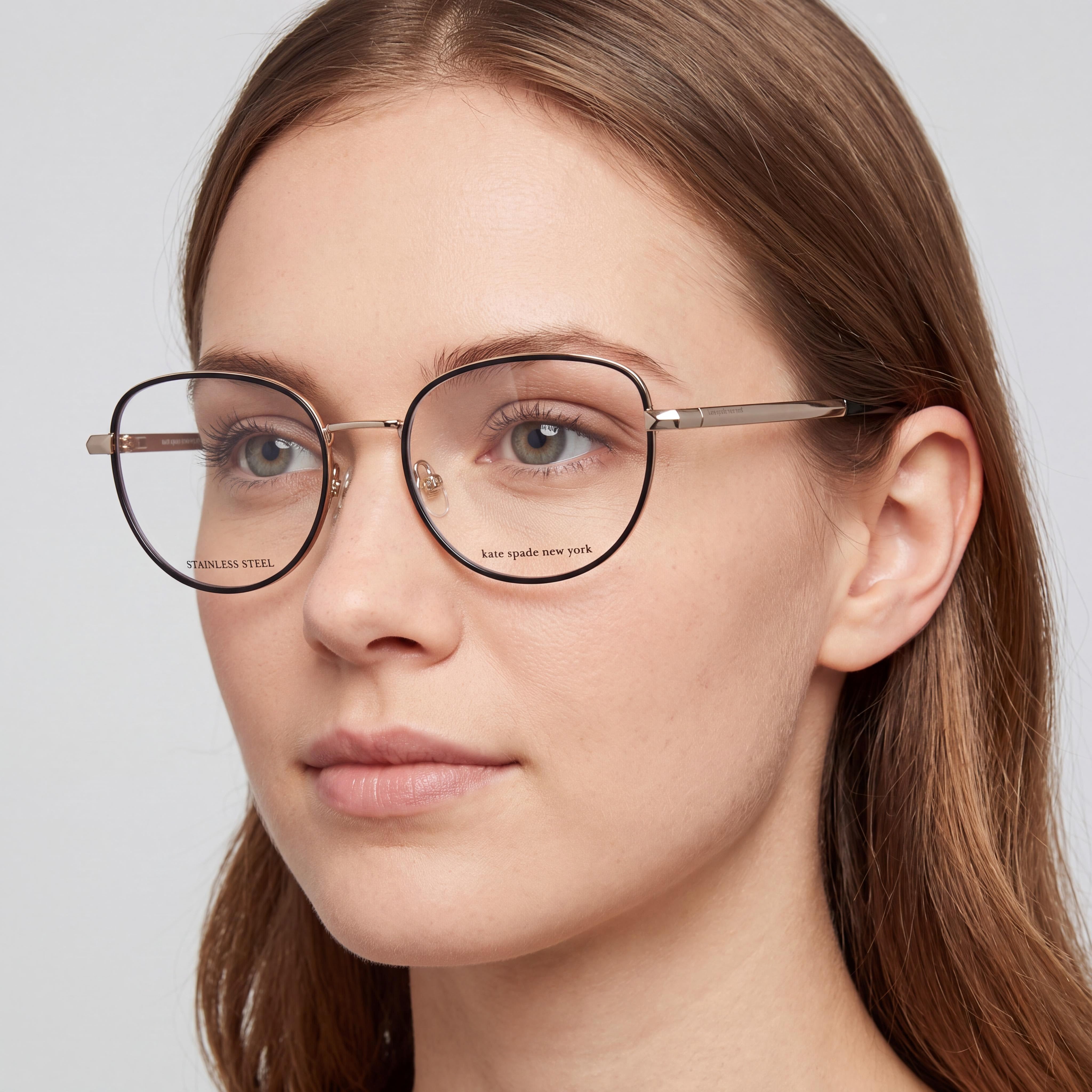 kate spade new york AYLA 0807  Women's Black Stainless Steel Eyeglasses 52, Photo 4