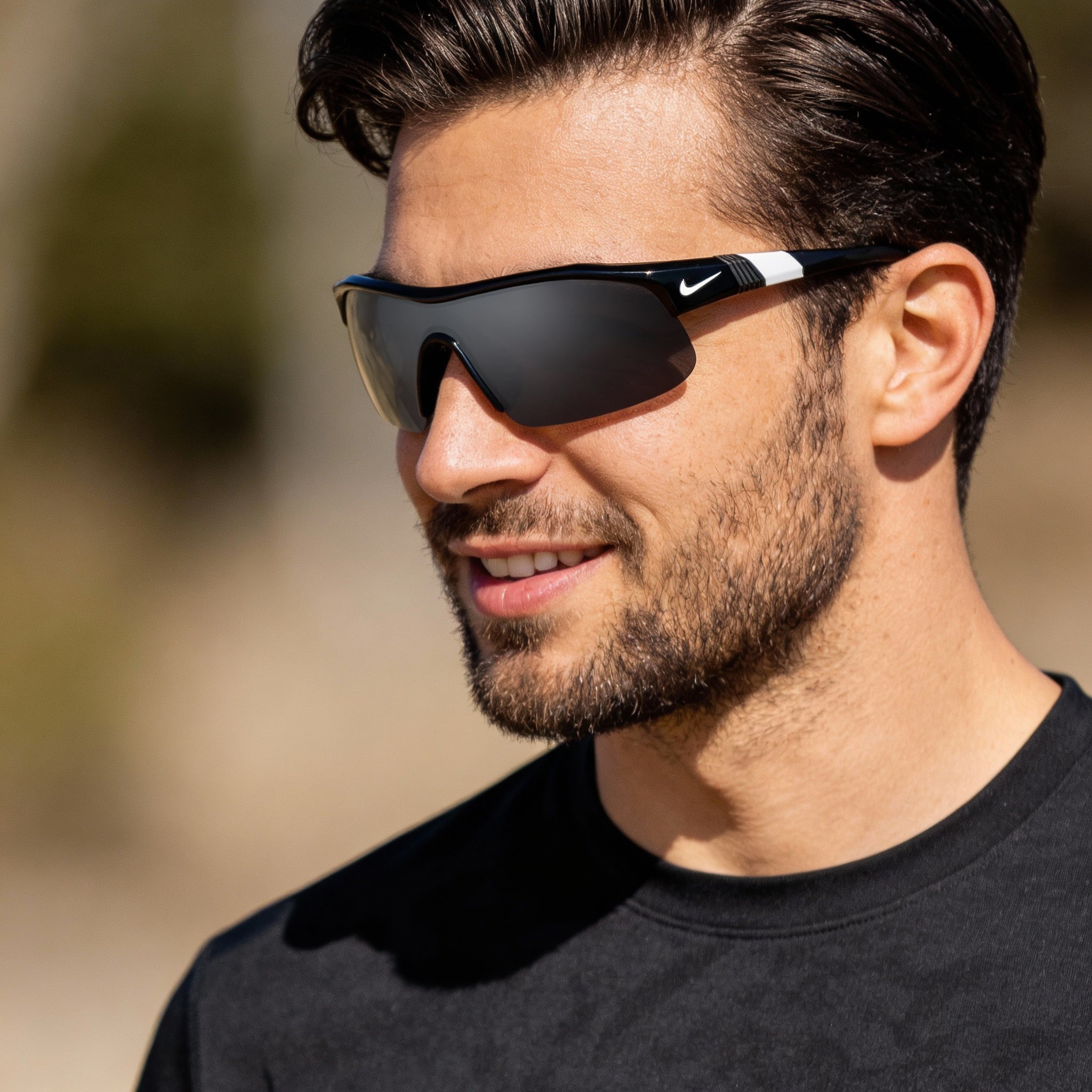 Buy Nike Men's Comtemporary Sunglasses, Black Silver Flash Plastic