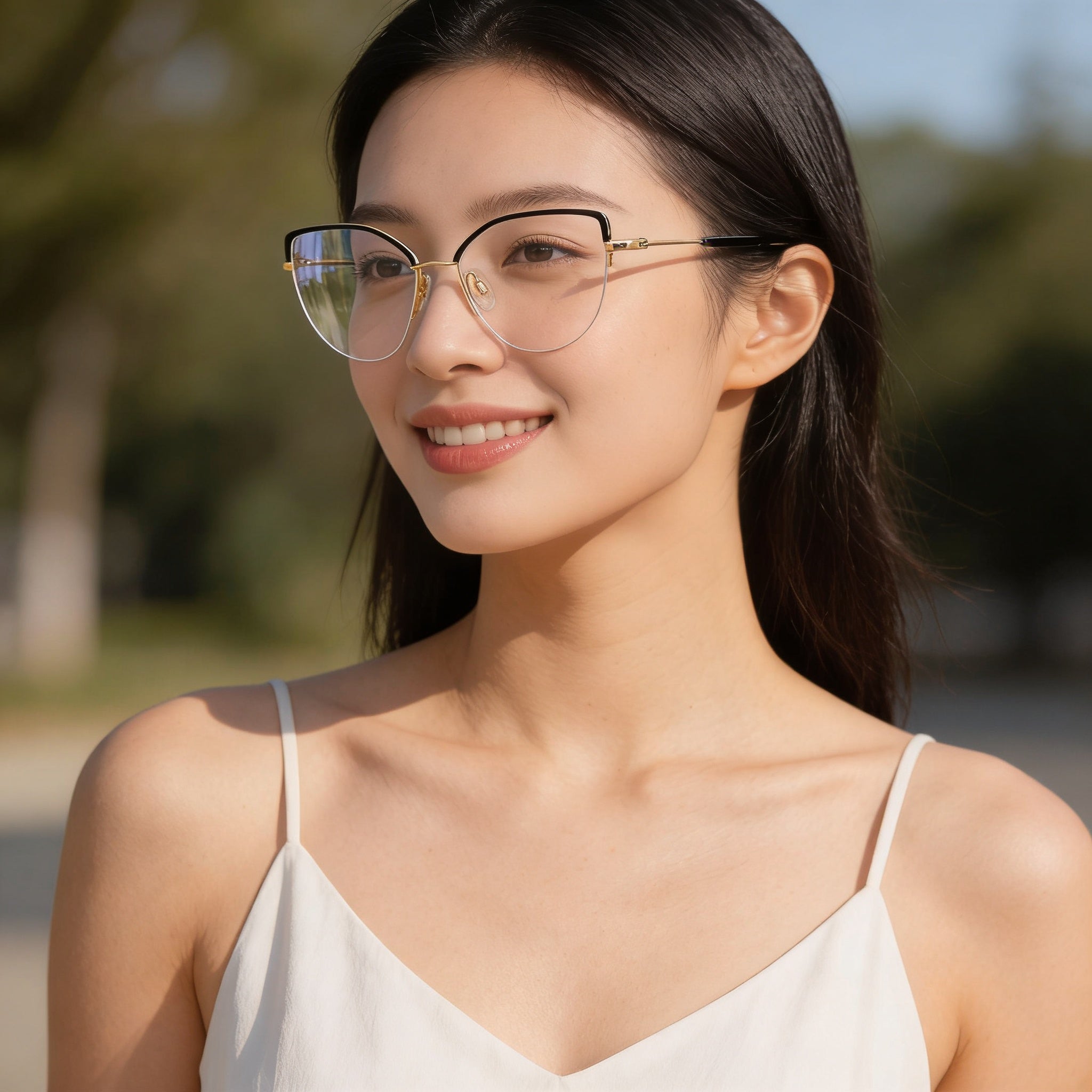 Rag & Bone Modern RNB3042/G Women's Plastic Gold Black Frame Light Adaptive Gold Black Lenses 53mm Eyeglasses, Photo 4