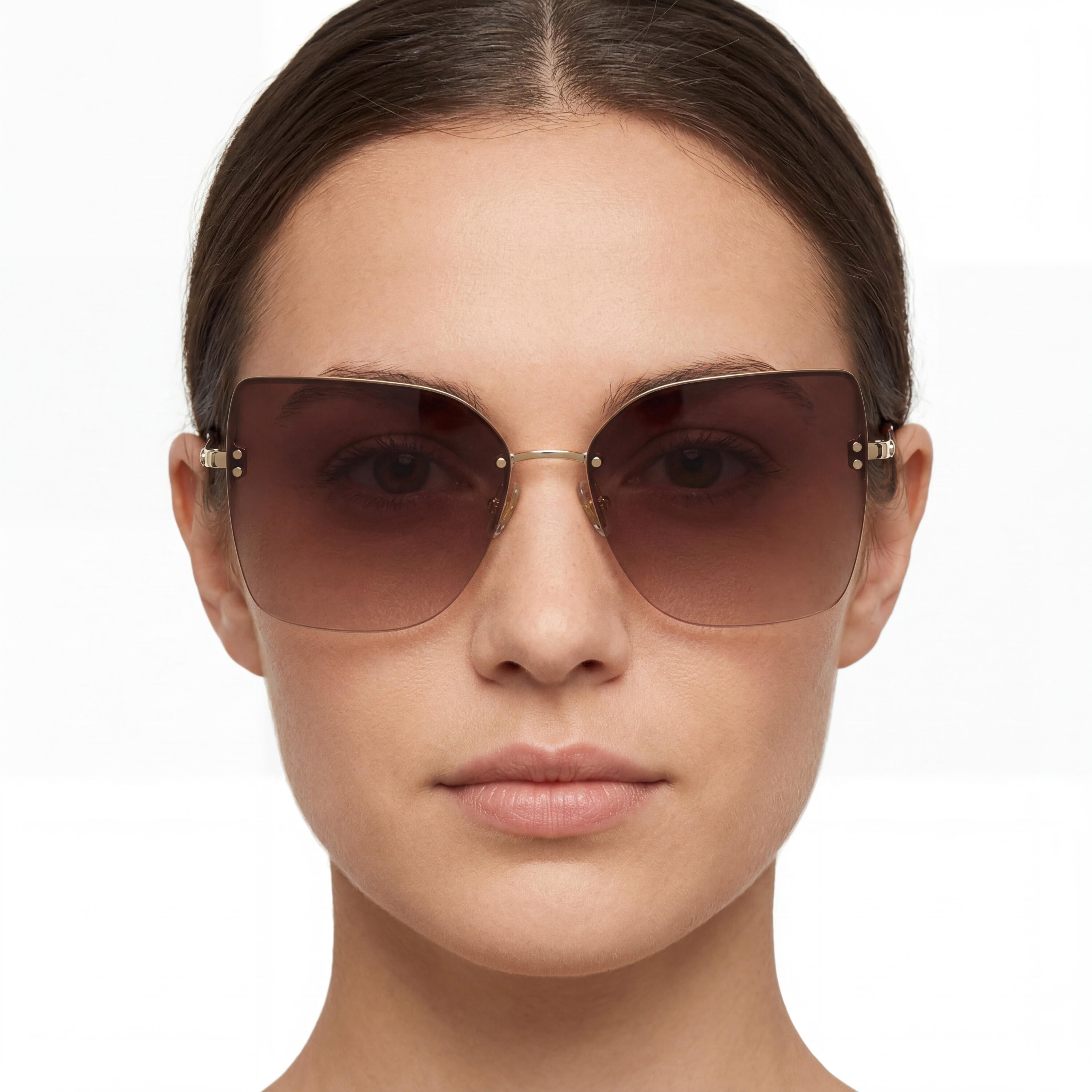 Kate Spade New York Contemporary Gold Brown Sunglasses for Women, 58mm, Photo 4