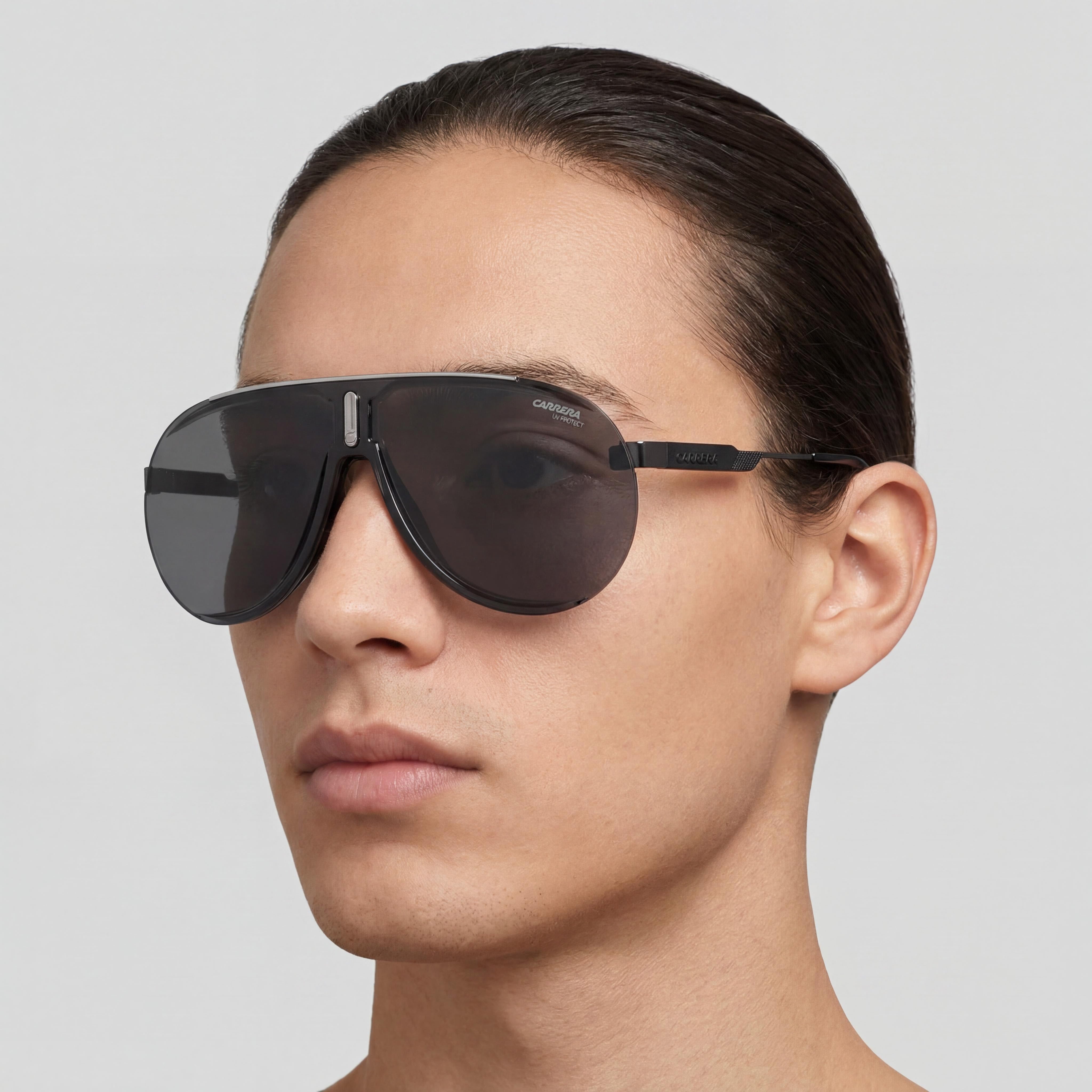 Carrera Superchampion - Montura de policarbonato unisex en negro rutenio oscuro con lentes grises (99 mm), Photo 4