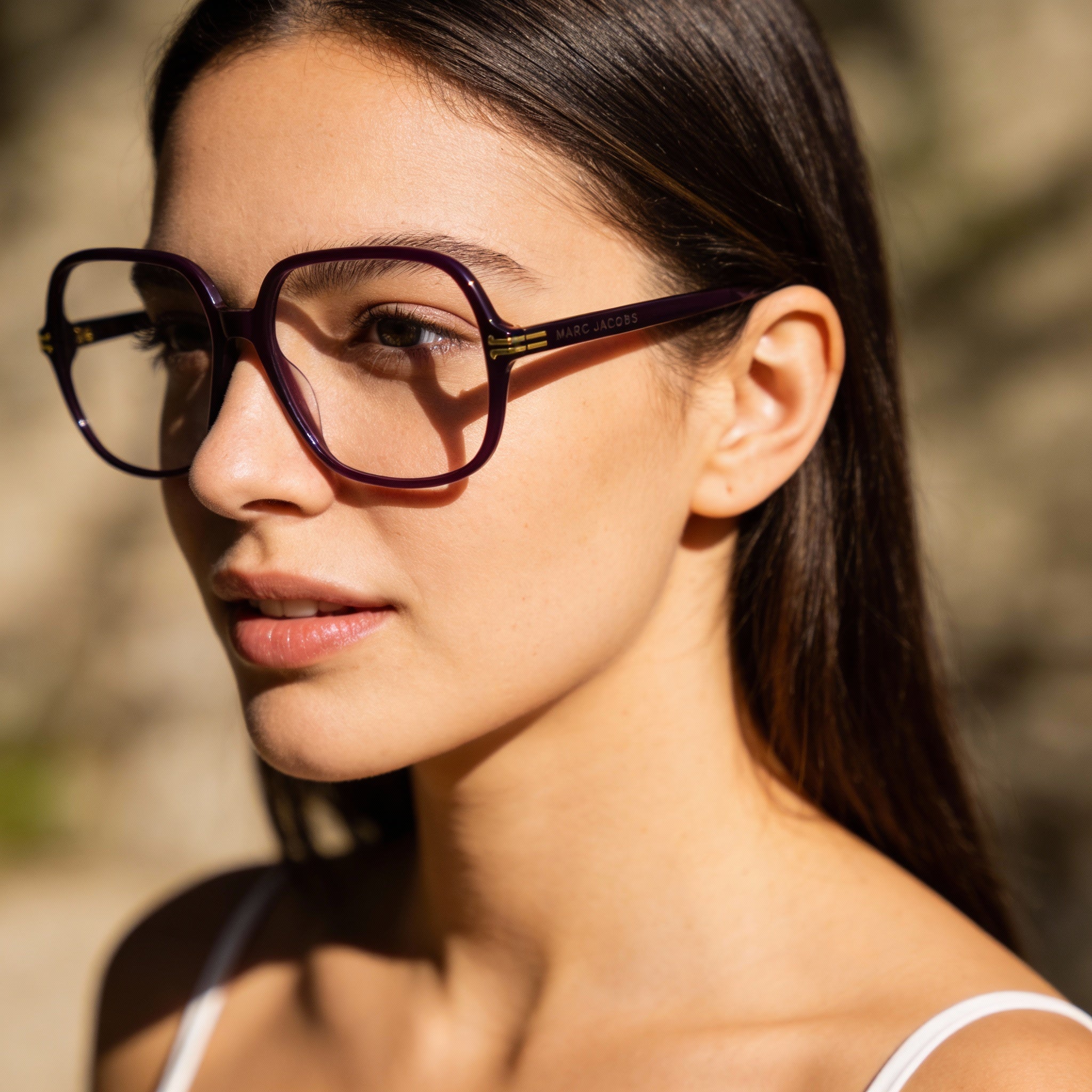 Marc Jacobs Mj 1098 Women's Sunglasses with Violet Plastic Frame and Non-Polarised Polycarbonate Lenses 57mm, Photo 5