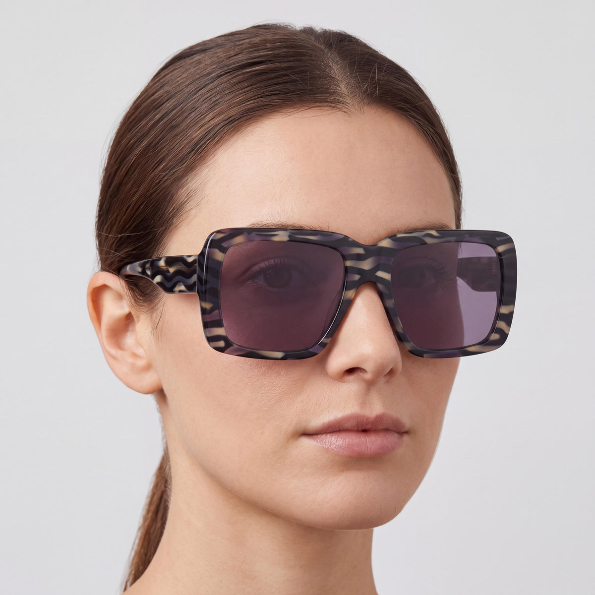 Donna Karan DO 518 S Women's Grey Horn Acetate Eyewear Frame with Grey UV 400 Lenses 55-19-140, Photo 4