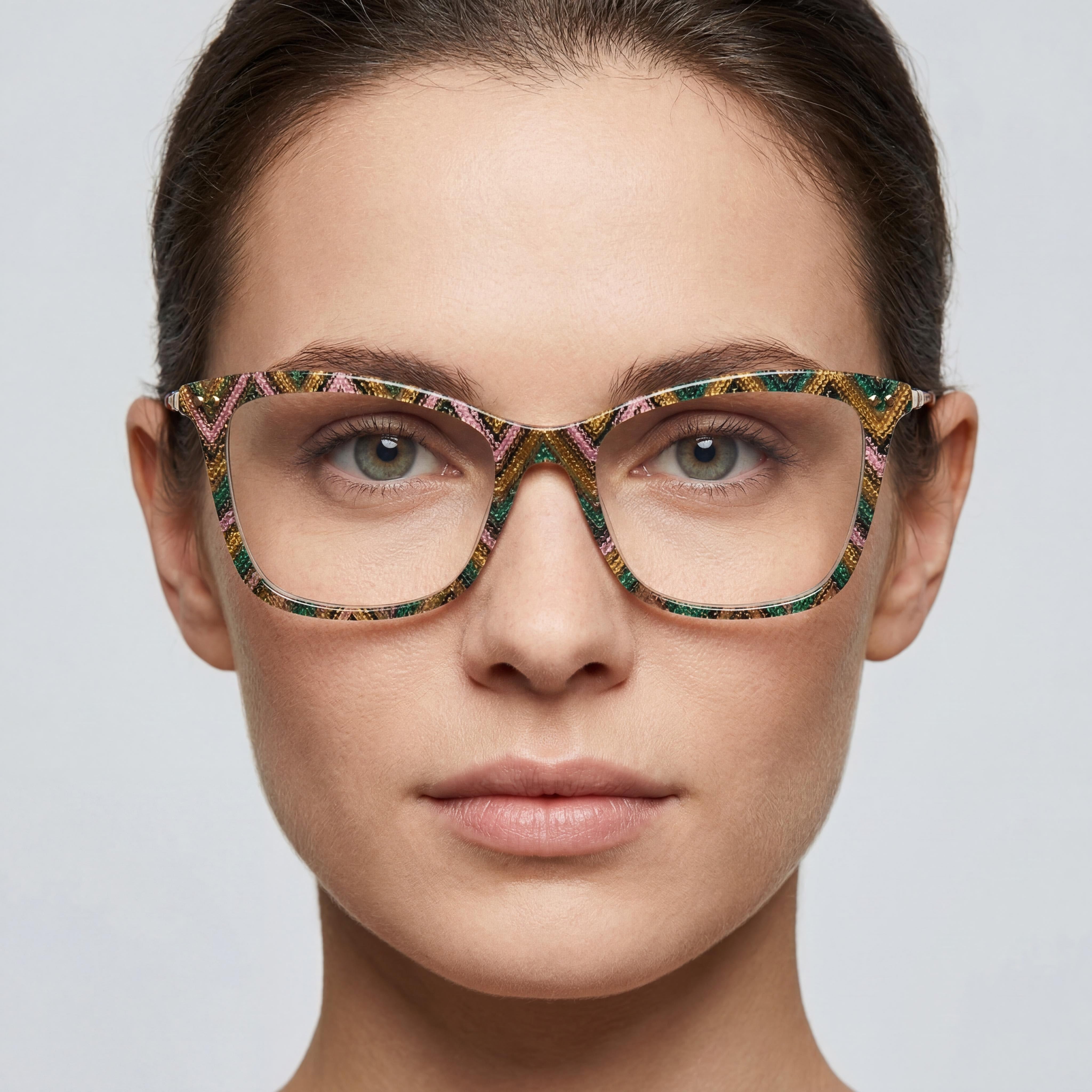 M Missoni Modern Sunglasses for Women, featuring a Pattern Multic Acetate Frame and Polycarbonate Lenses, 53mm, Photo 3