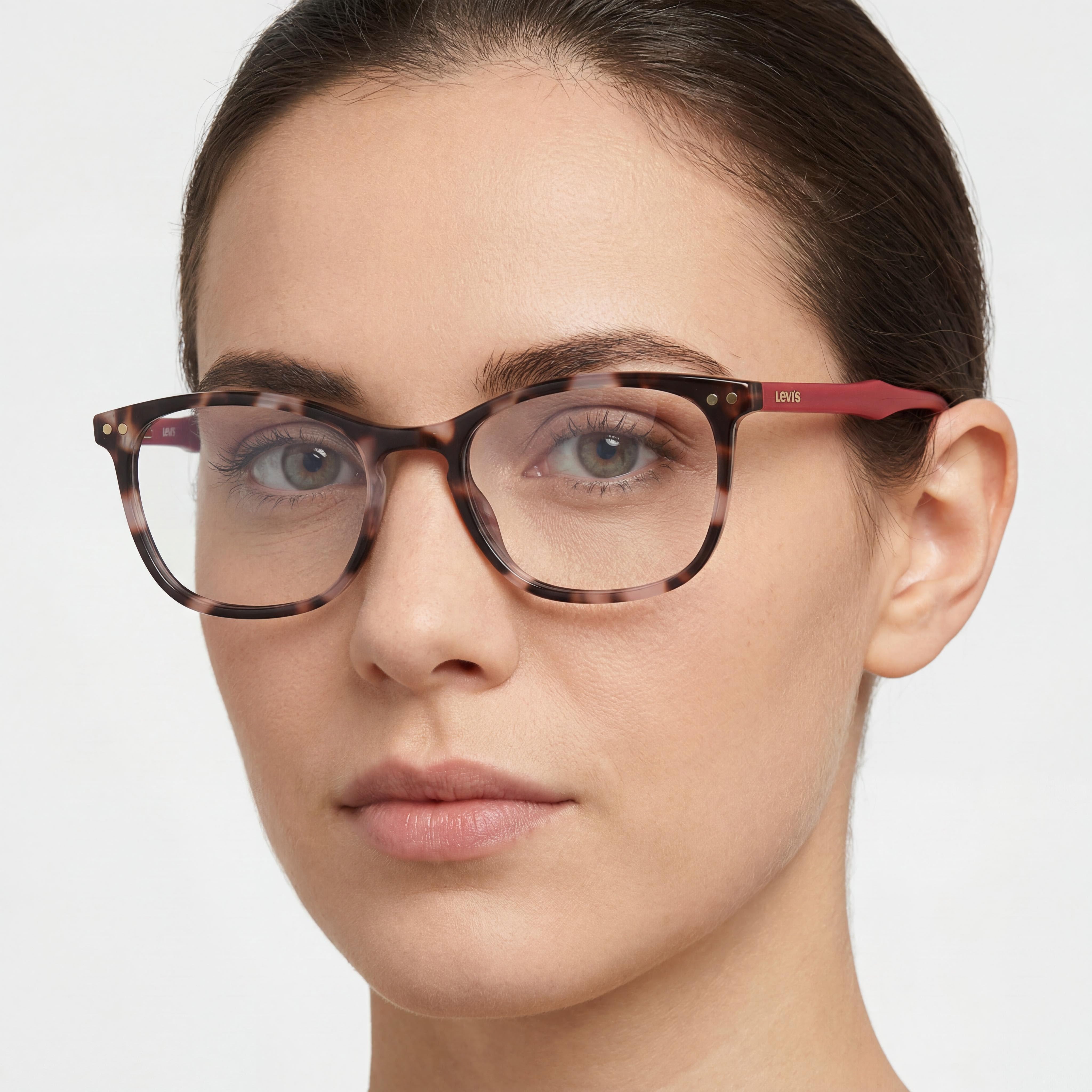 Levi's Lv 5026 Women's Plastic Frame Violet Havana Prescription Ready Eyeglasses with Polycarbonate Lenses 52-17-140mm, Photo 5