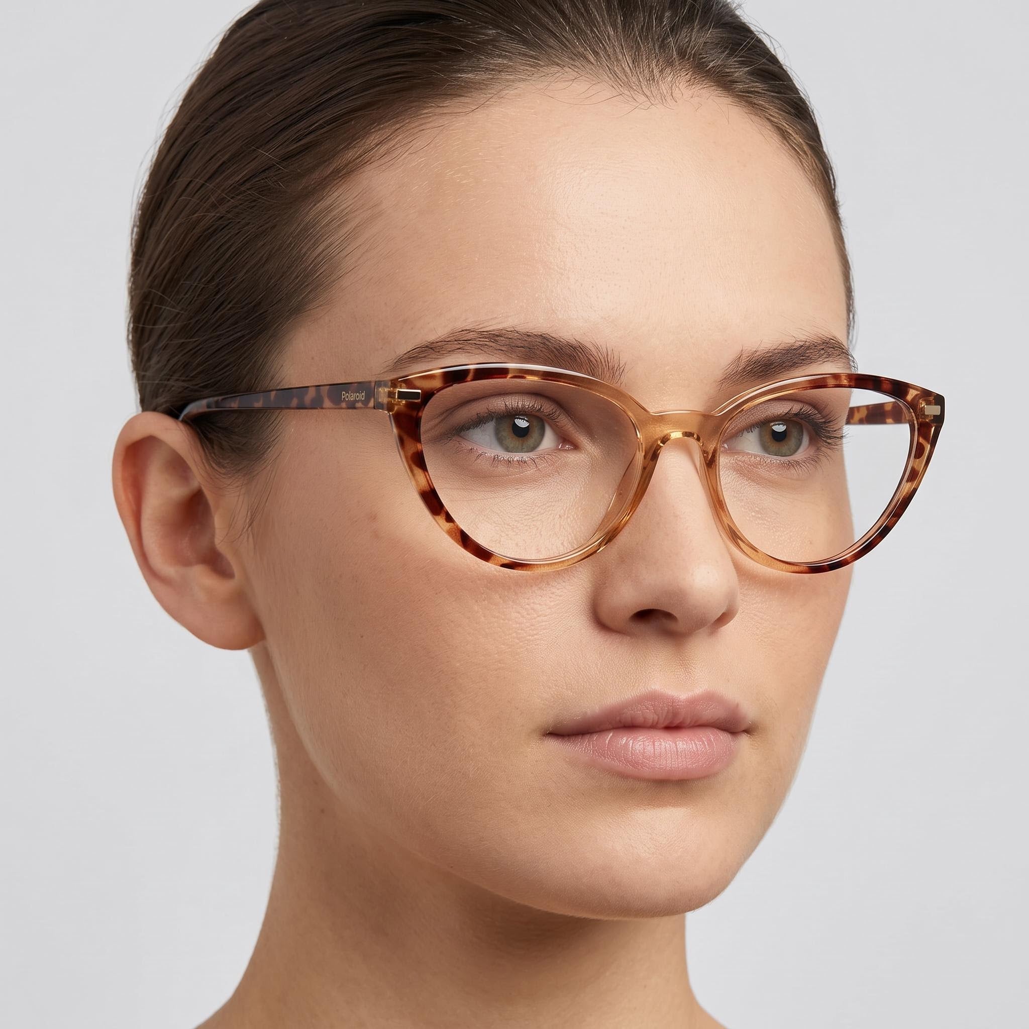 Gafas de sol Polaroid Pld D432 para mujer, con montura de ojo de gato inyectada, color beige habano, 53 mm, Photo 4