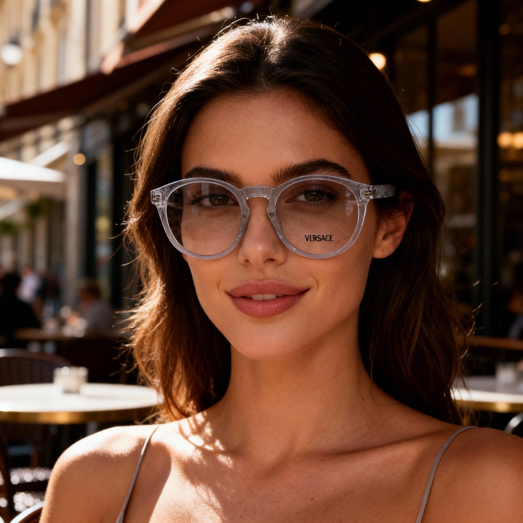 GRUPO OPTICO 1910 Versace Ve 3355u Women's Crystal Nylon Frame Polarized Polycarbonate Eyeglasses 51mm, Photo 4