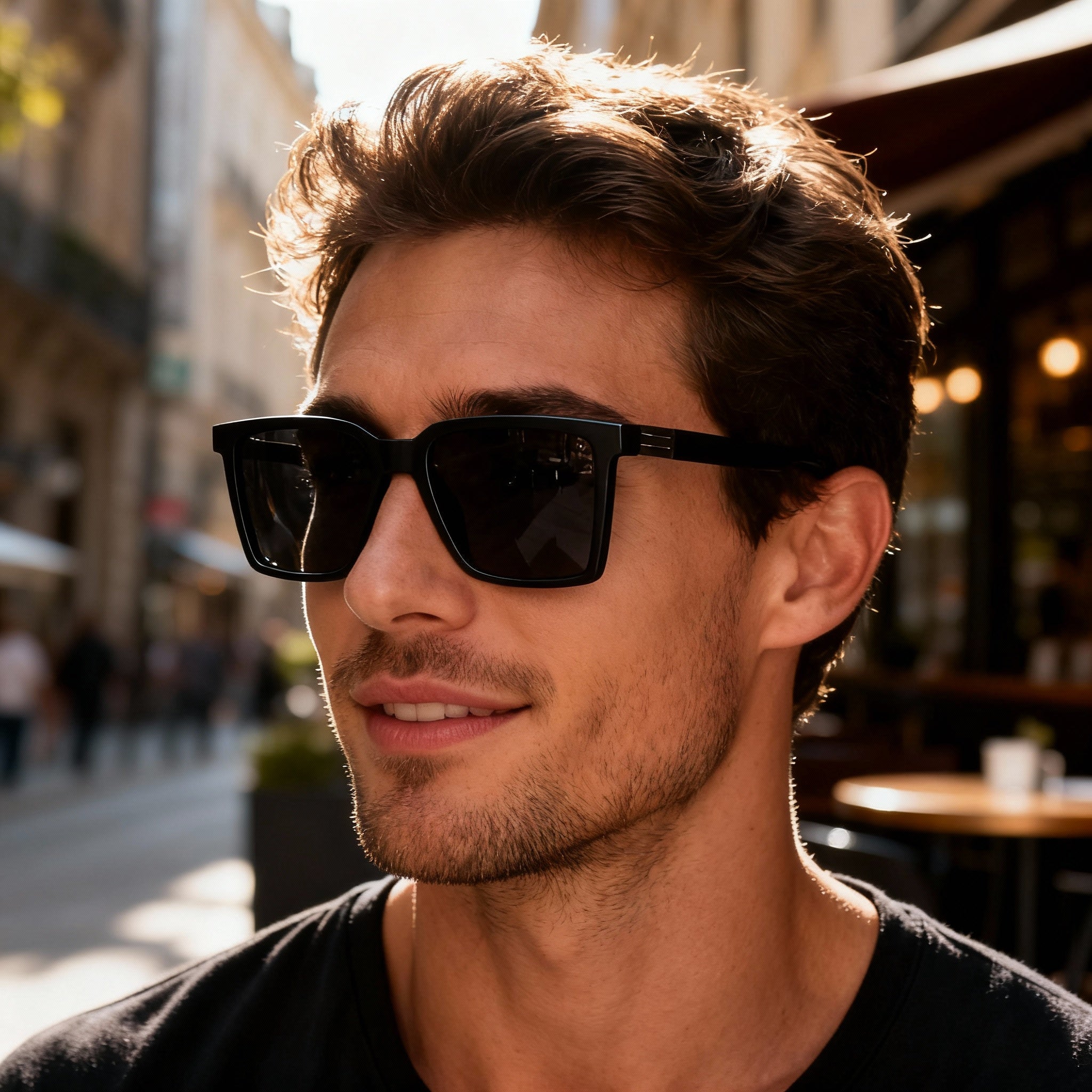 Hugo Boss Men's Boss 1574/S Polyamide Grey Shaded Dark Grey Shaded Non-Polarized Sunglasses 53-19-150mm, Photo 3