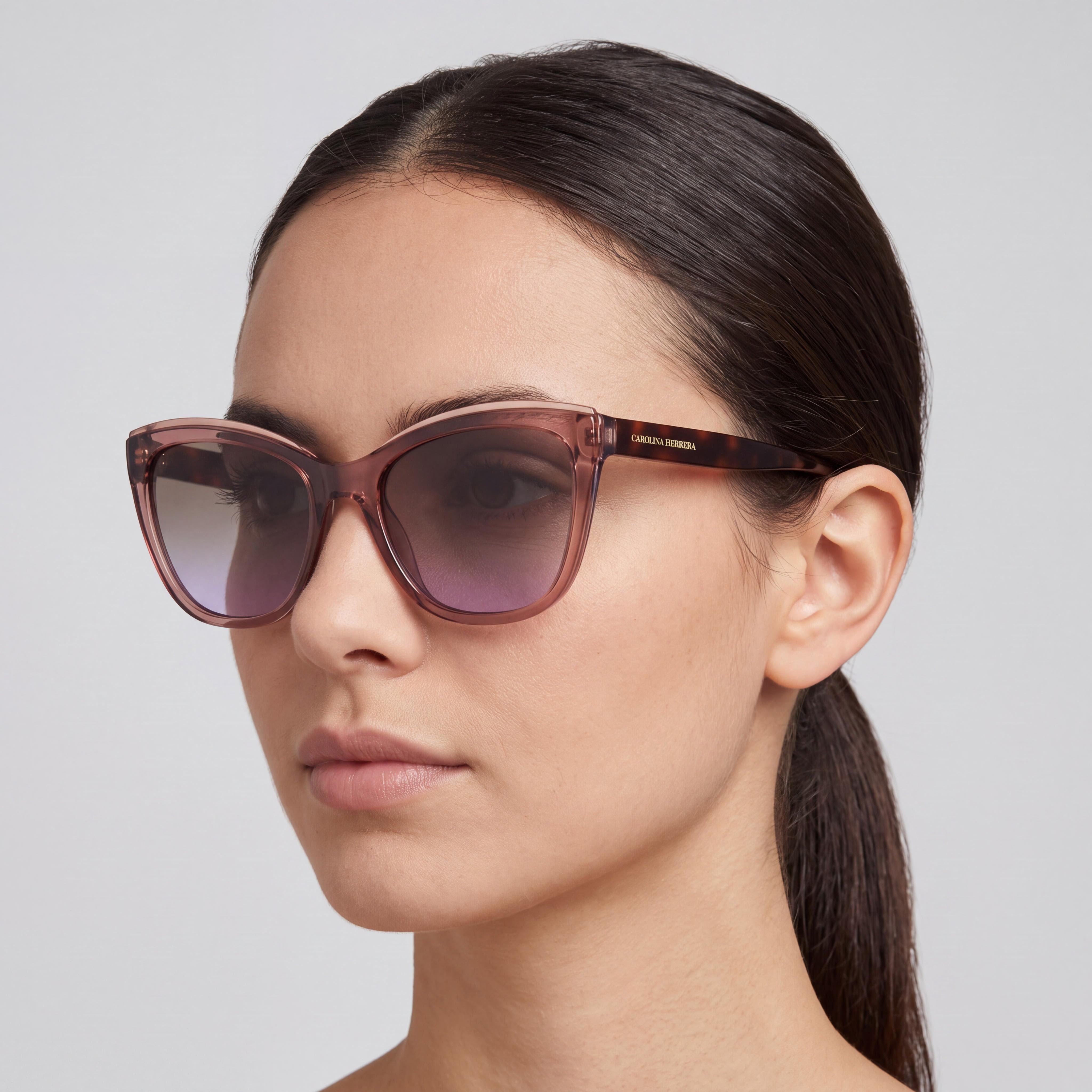 Carolina Herrera 0188/S Eyeglasses for Women with Acetate Frame in Brown Grey, 55mm Lens Width, Photo 4