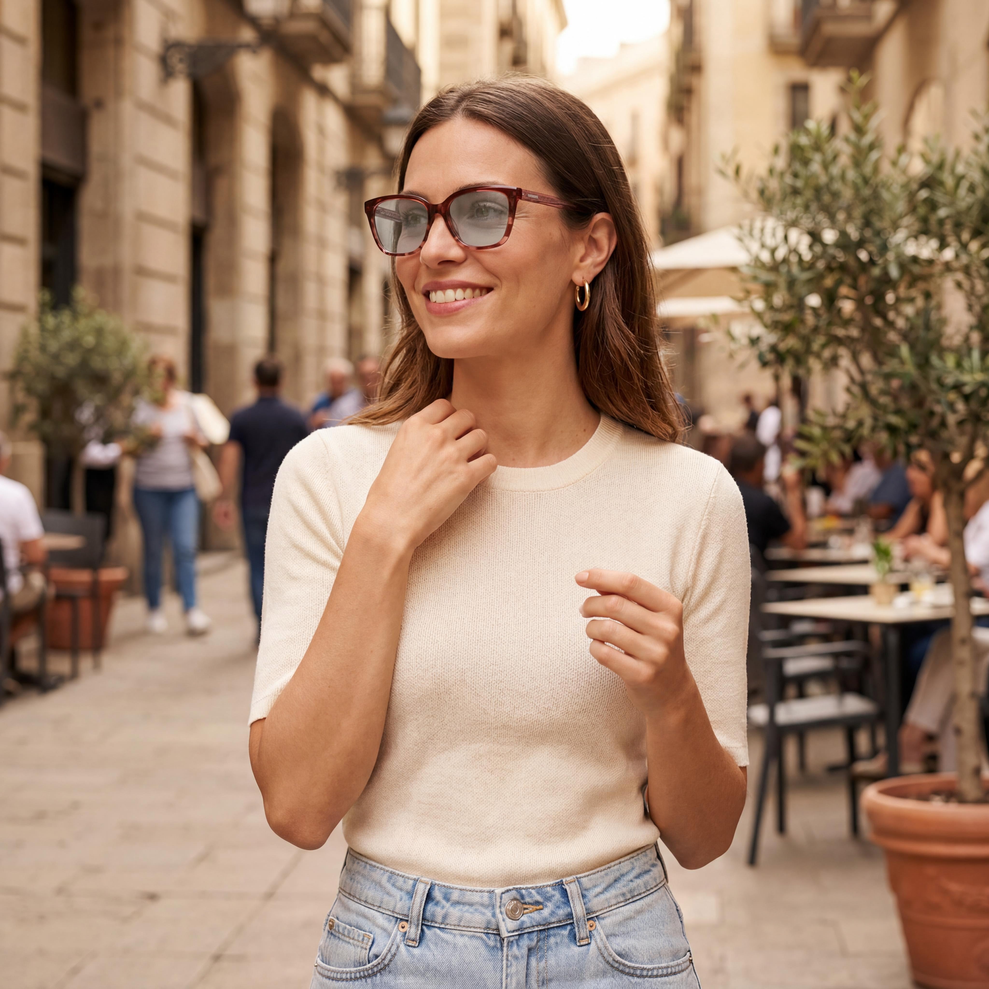 Missoni Modern Women's Pink Red Horn Acetate Optical Eyewear with Polycarbonate Lenses 53mm, Photo 4