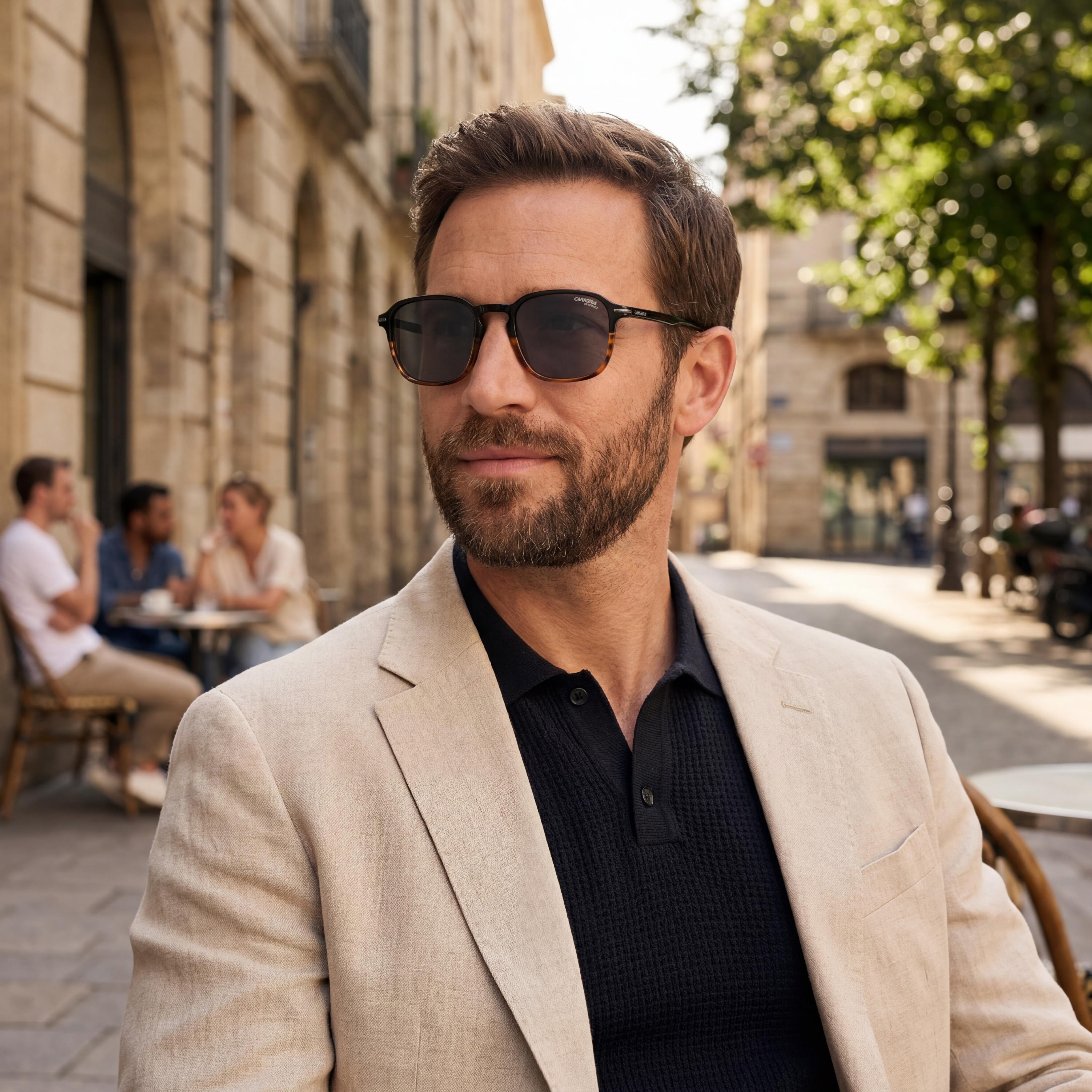 Carrera Casual Men's Black Havana Acetate Non-Polarized UV Protected Sunglasses 53mm, Photo 6