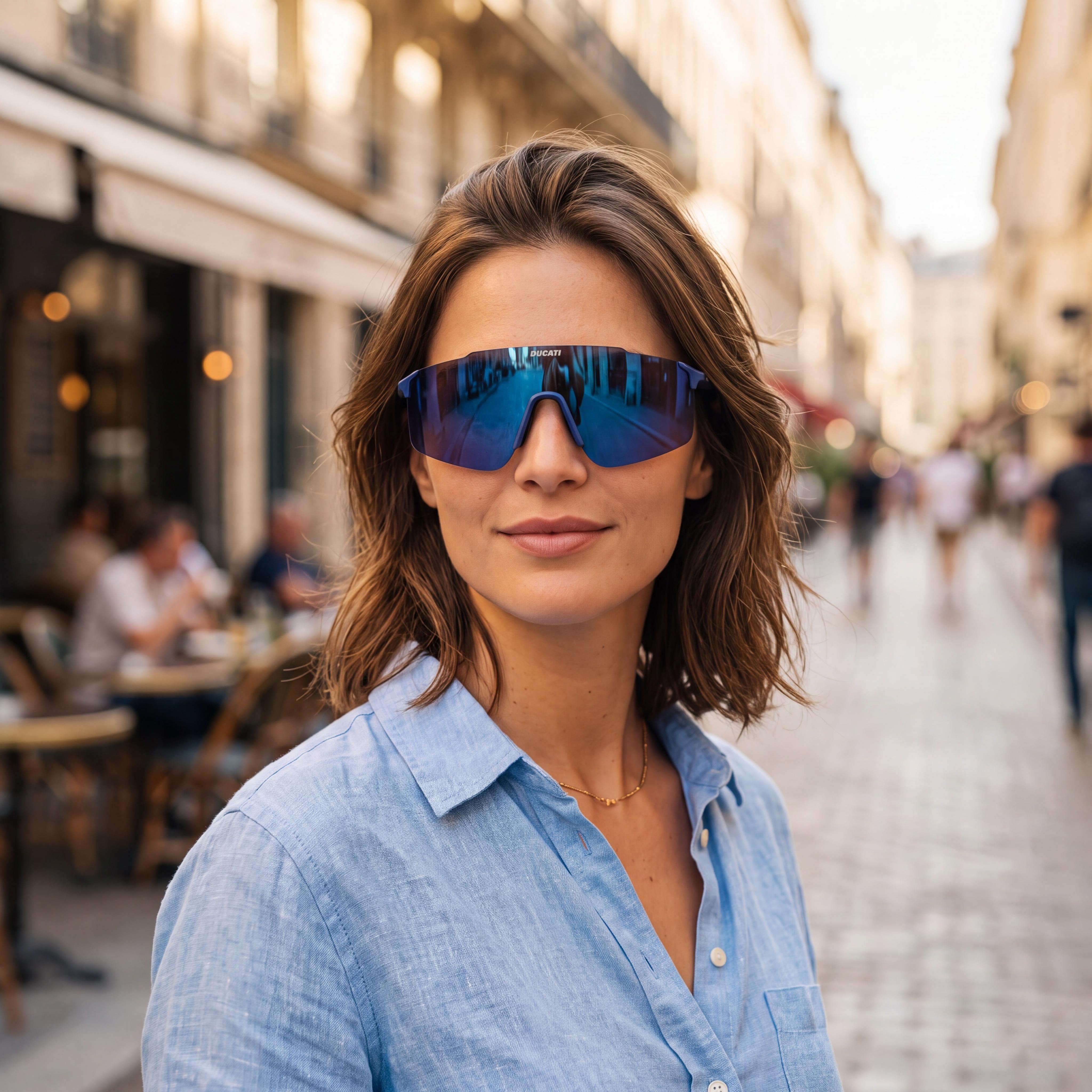 CARRERA DUCATI CARDUC 033 /S Women's Blue Metallized Polyamide 100% UV Non-Polarized Sunglasses 99mm, Photo 5