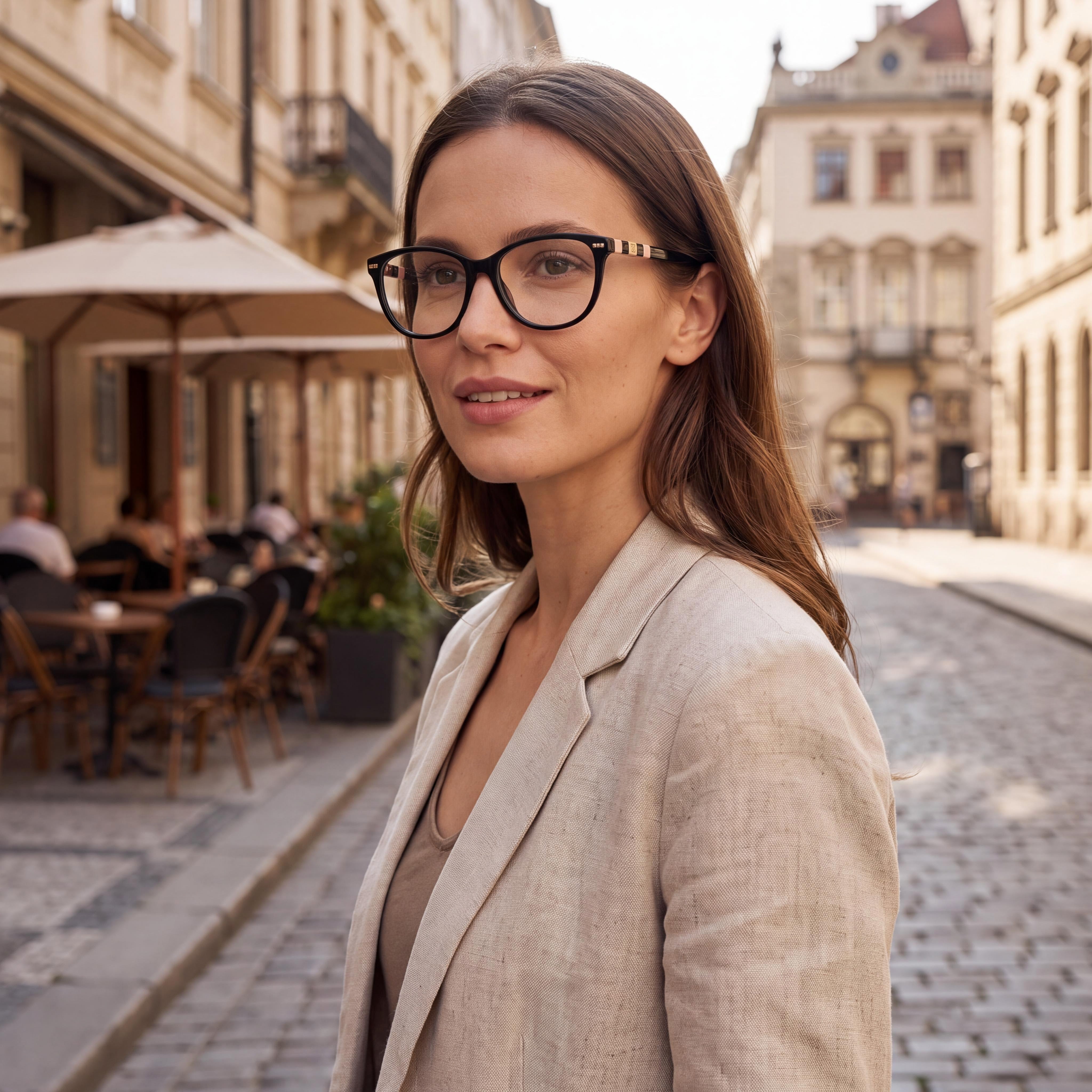 Gafas Carolina Herrera CH 0048 de mujer modernas estilo Cat Eye, montura completa de acetato, negro rosa 55mm, Photo 5