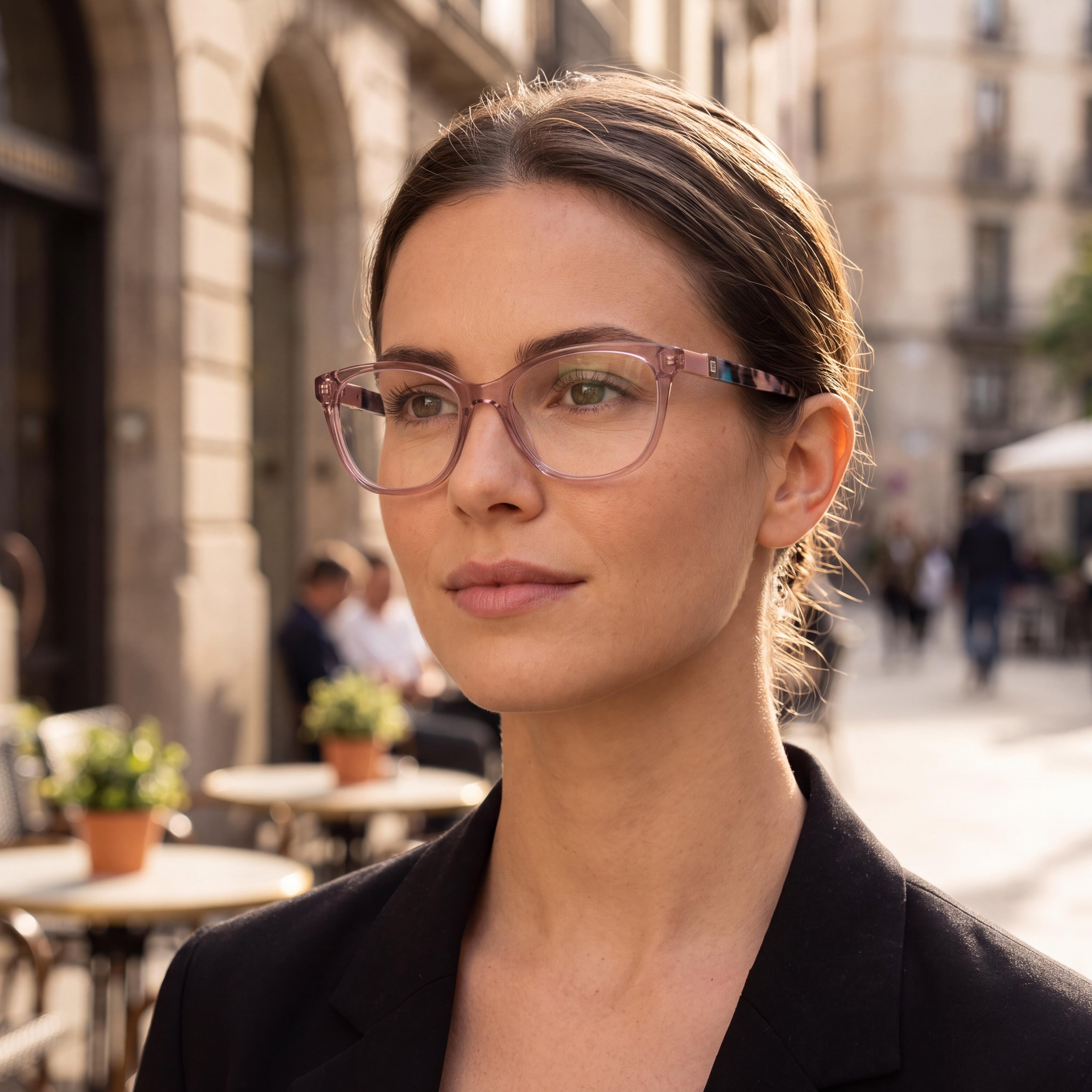 CAROLINA HERRERA Modern Women's Multicolour Frame Peach Lens Eyeglasses Bridge 17mm Temple 145mm, Photo 4