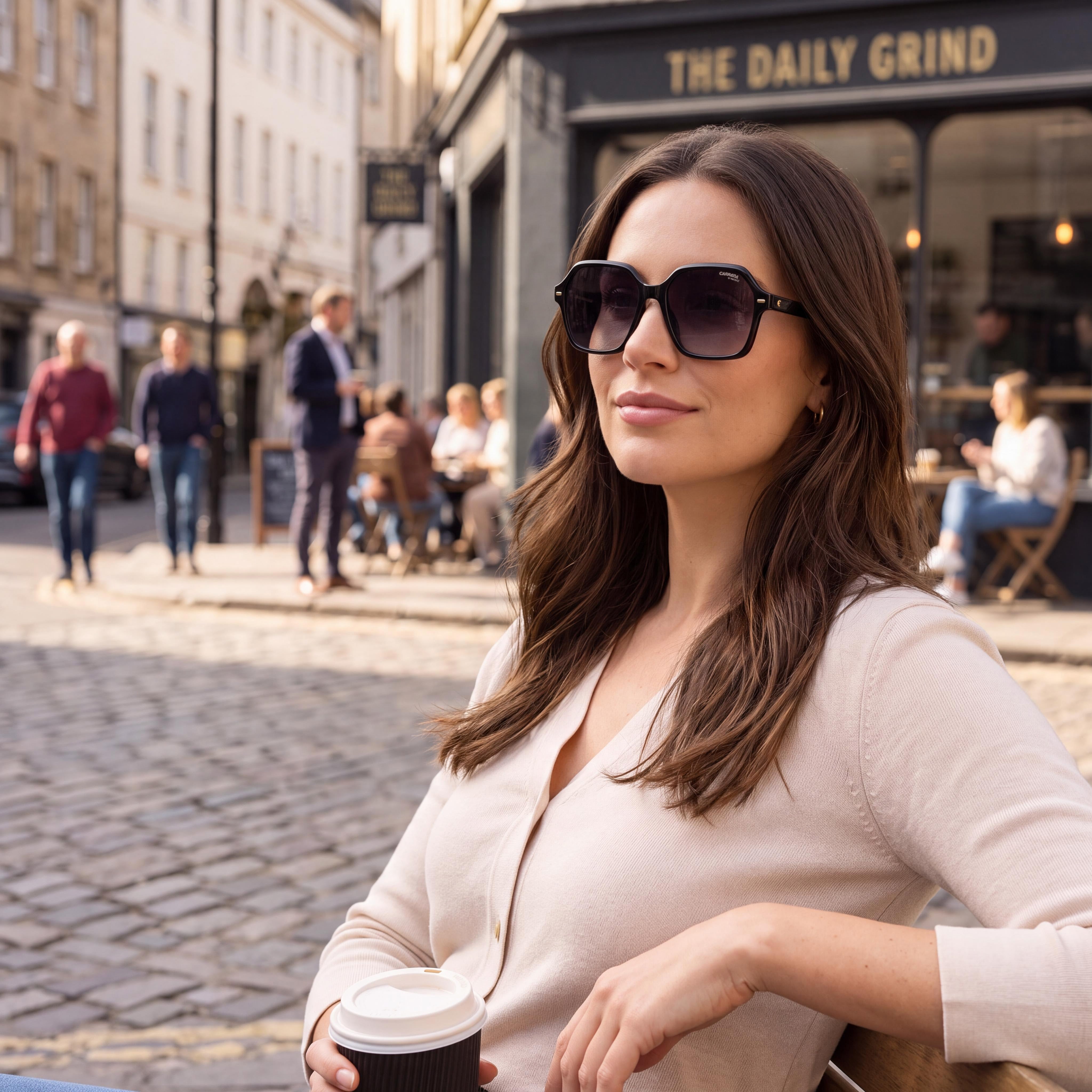 Carrera 3026/S Women's Black Stainless Steel Dark Grey Shaded Non-Polarized 100% UV Protection Sunglasses 56mm, Photo 4