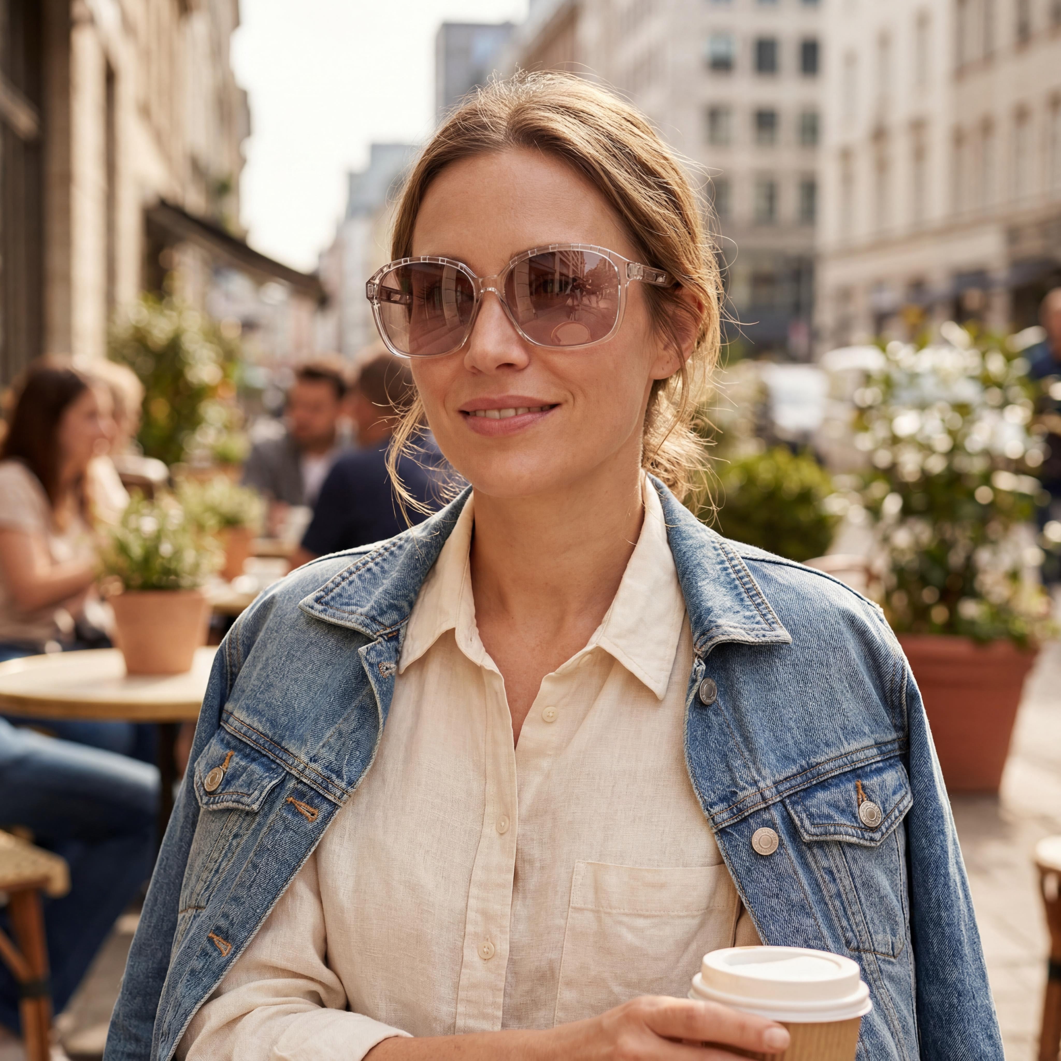 Adidas Classic Women's Plastic Sunglasses Shiny Light Brown Frame Brown Mirror Gradient Non-Polarized UV400 62mm, Photo 3