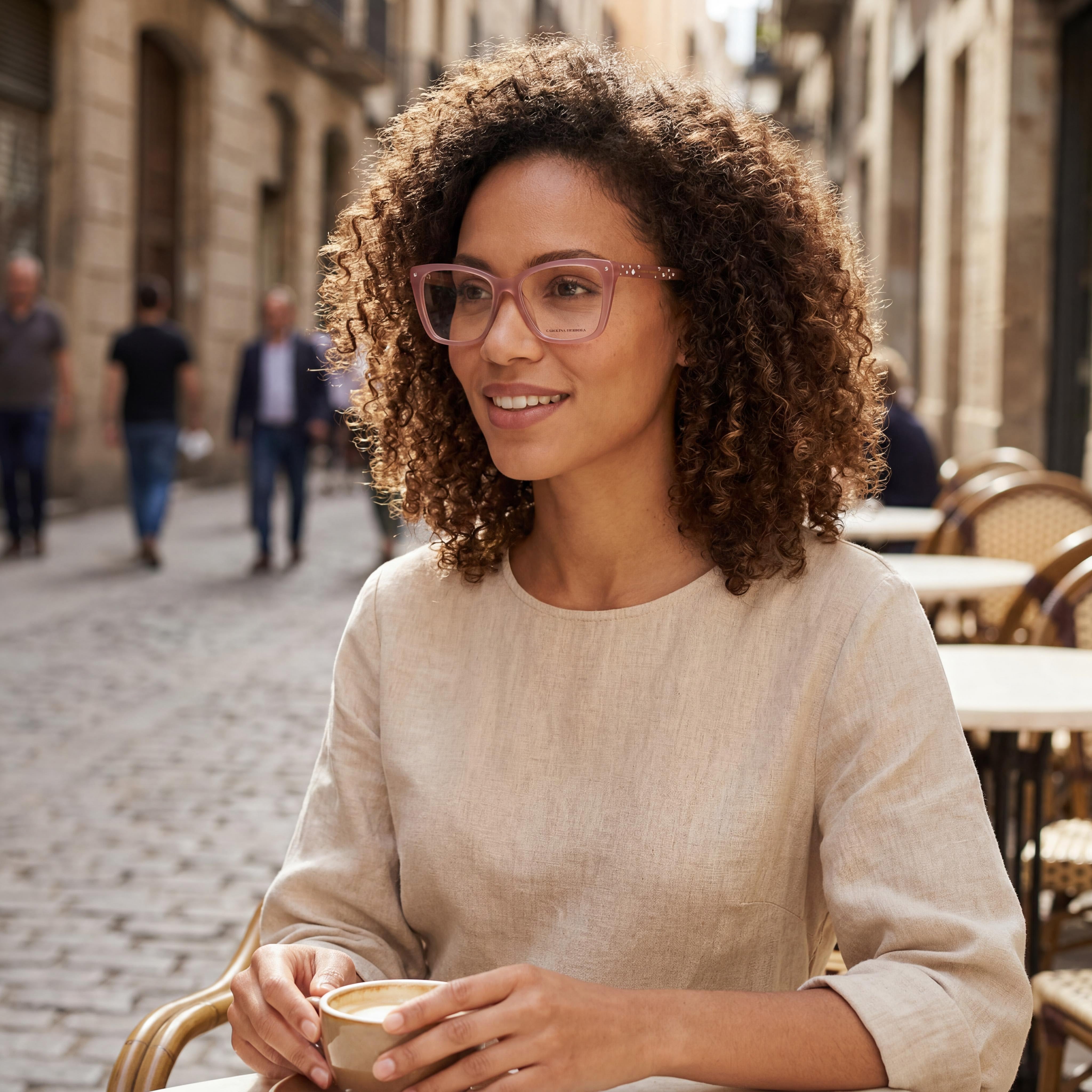 Gafas Carolina Herrera Modern Her 0149 para mujer, armazón de acetato multicolor con lentes nude de 53 mm, Photo 6
