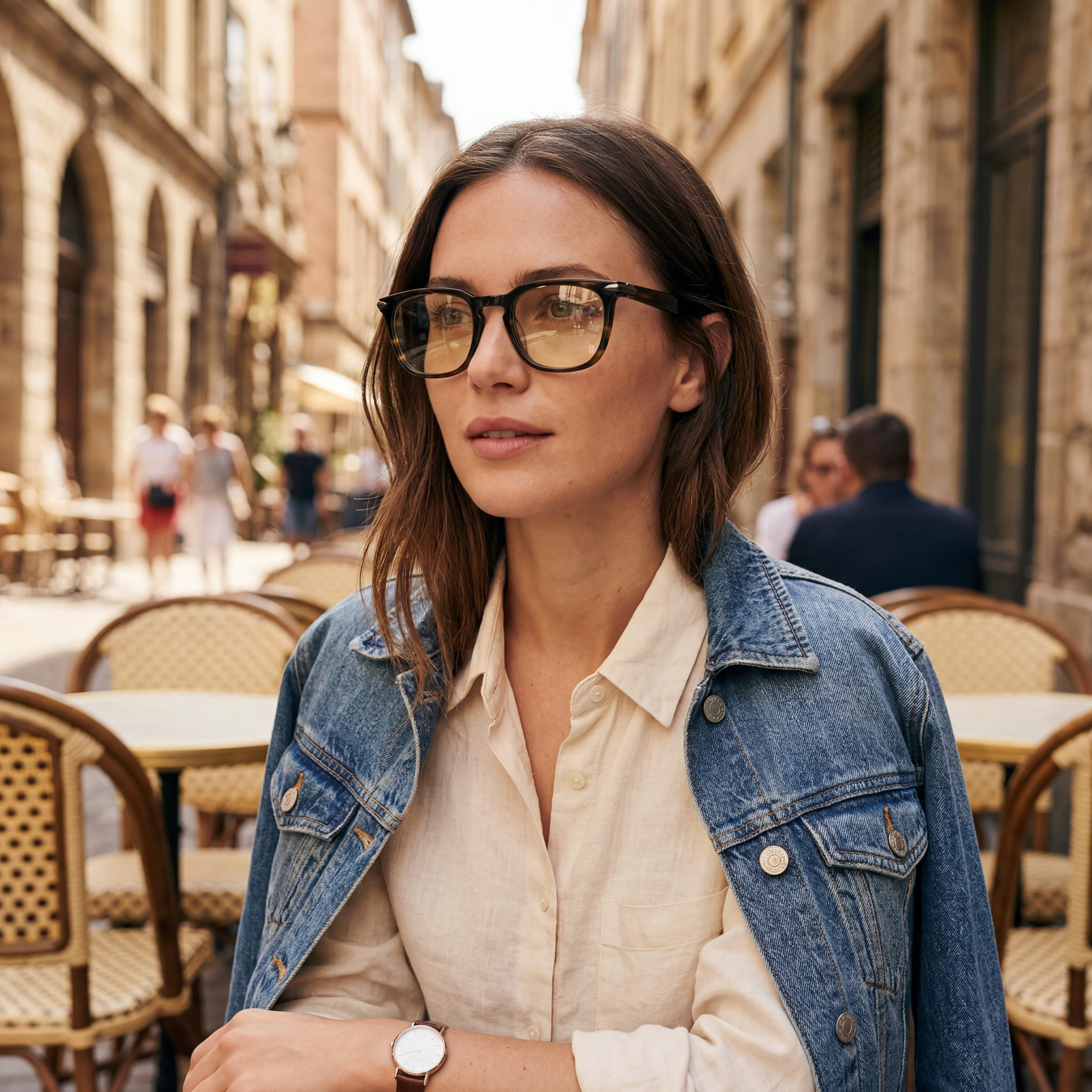 Rag & Bone Rnb 7008 Unisex Olive Green Frame Optical Eyewear with Olive Polycarbonate Lenses 49mm, Photo 6