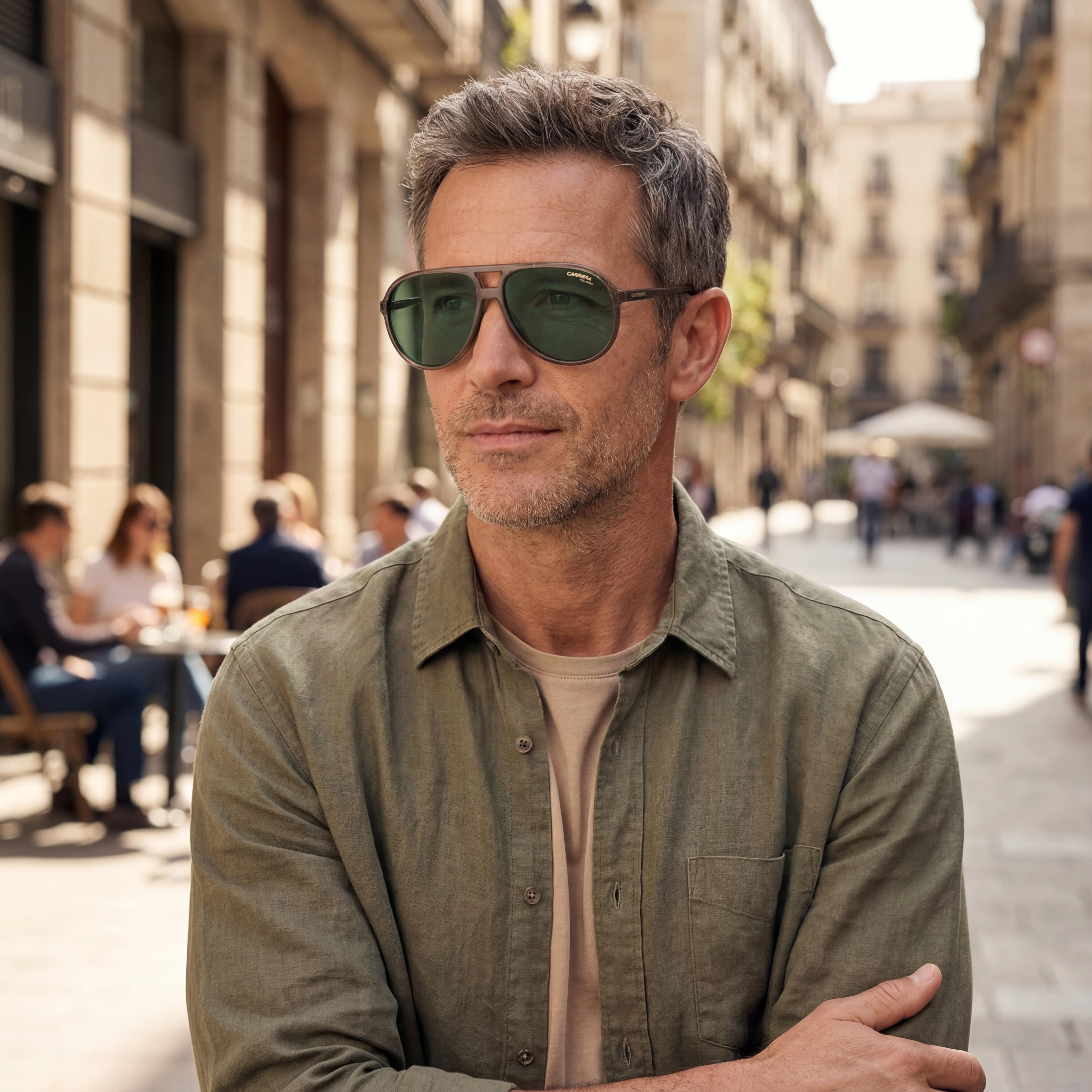 Gafas de sol Carrera 237/S tipo aviador marrones degradadas para hombre, Photo 6