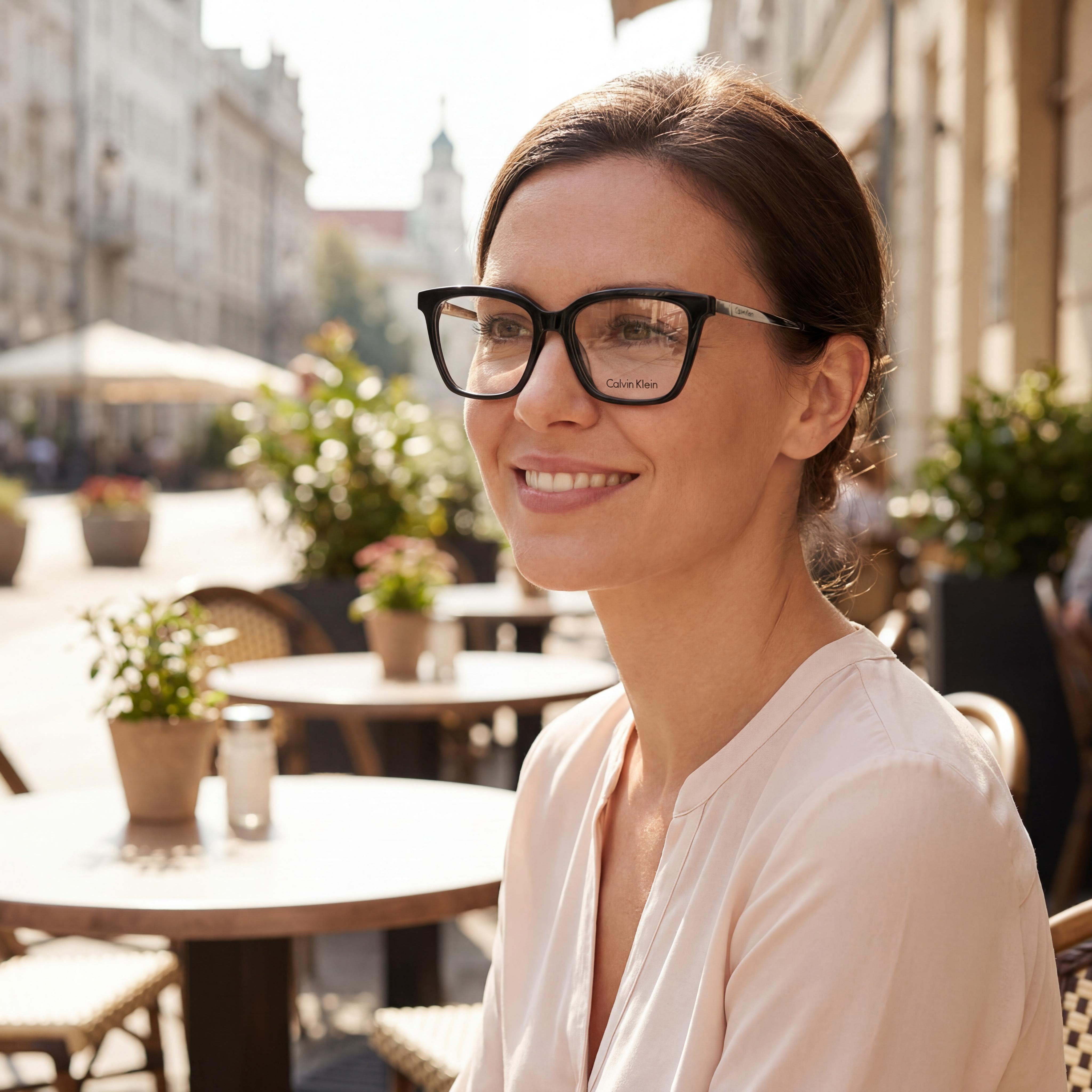 Calvin Klein Modern CK22509 Women’s Black Acetate Frame with Black Polycarbonate Lenses 52mm Sunglasses, Photo 5