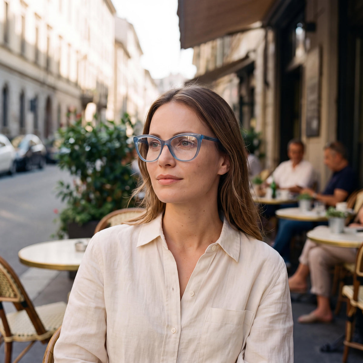 Emilio Pucci 5249 Women's Casual Shiny Turquoise Acetate Frame Non Polarized Transparent Lens Eyeglasses 55-16-140, Photo 6