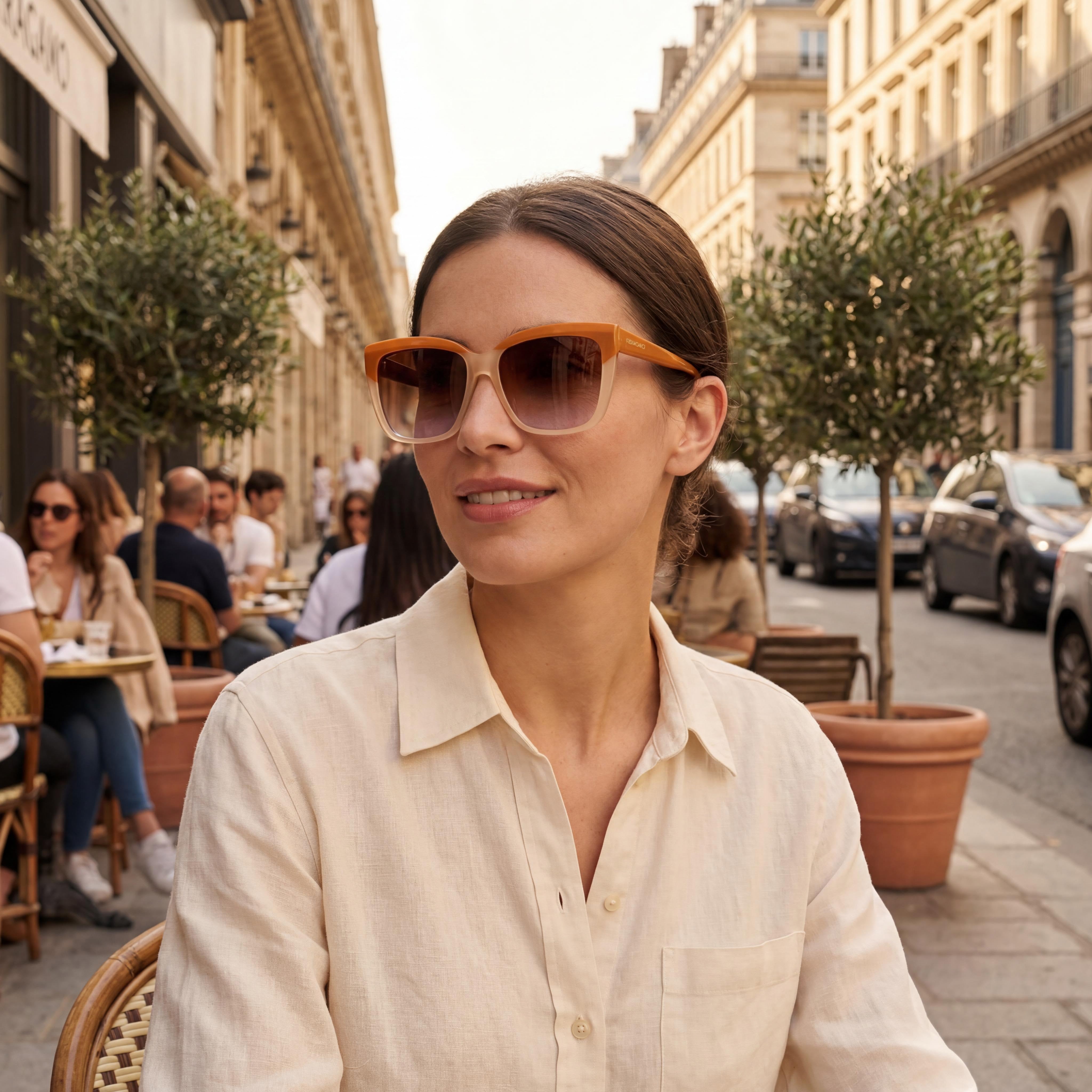 Salvatore Ferragamo Women's Sf1102s Acetate Frame Caramel Non-Polarized UV Protection 400 Sunglasses 58mm, Photo 5