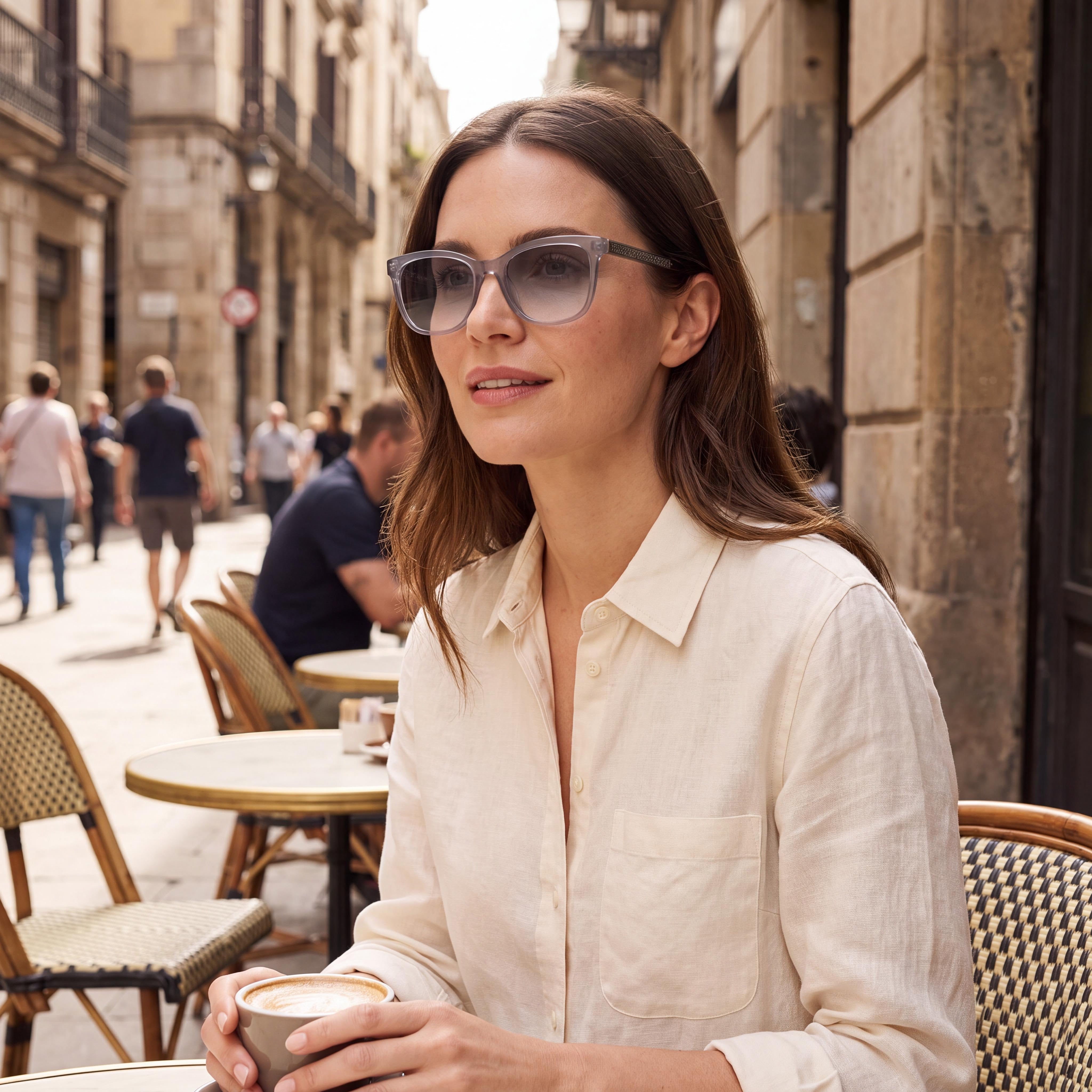 kate spade new york Sariyah Women's Blue Acetate Eyeglasses, Clear Demo Lenses, Prescription Ready 52mm, Photo 5