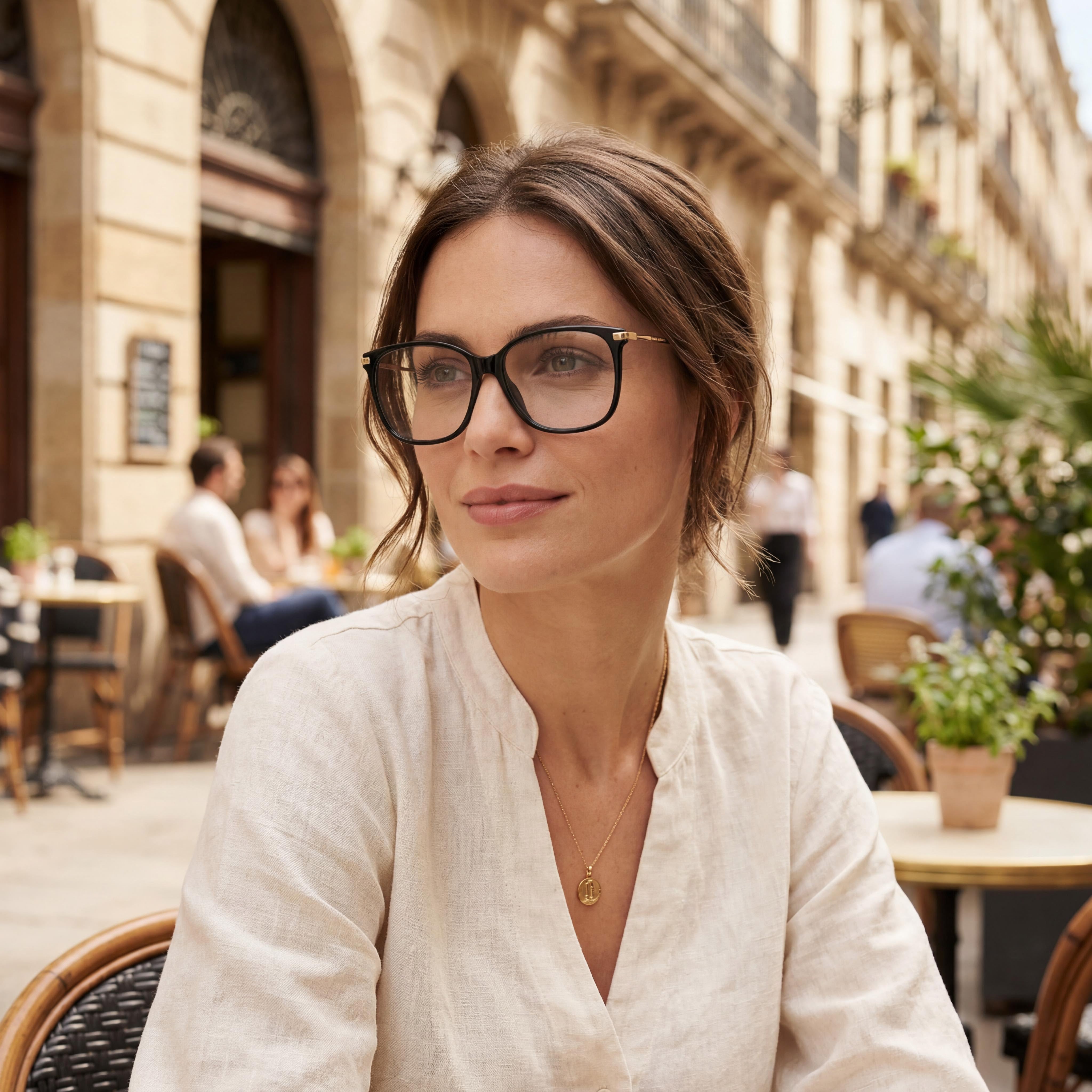 Montura de gafas ópticas de acetato negro Marc Jacobs MARC 562 para mujer con lentes de demostración no polarizadas de 54 mm, Photo 6
