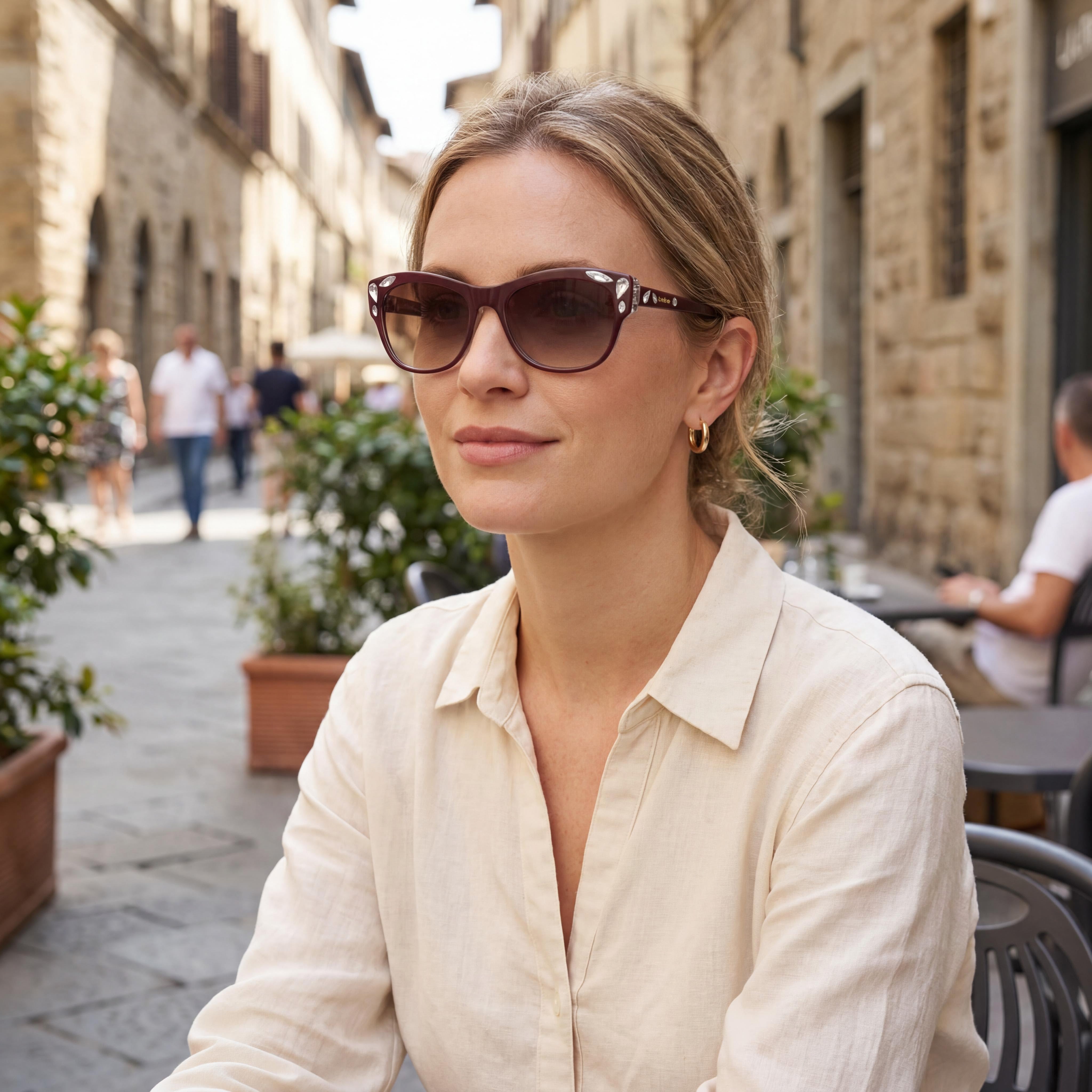Bebe BB7163 Topaz Cat Eye Sunglasses for Women, 55mm, Photo 6