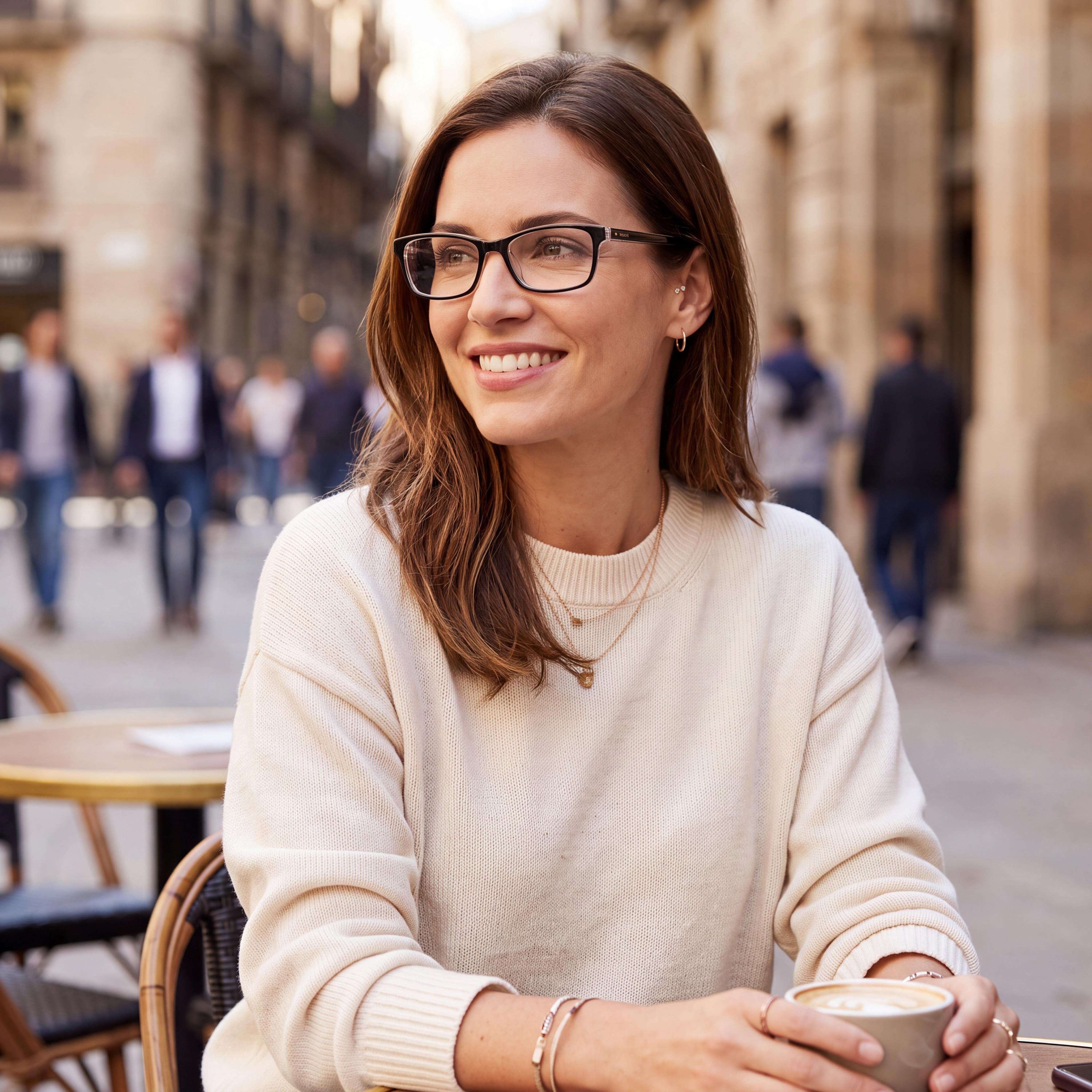 Gafas de sol Fossil Fos 7132 para mujer con montura de acetato negro y lentes de policarbonato, lentes de 50 mm, puente de 16 mm y patillas de 140 mm., Photo 3