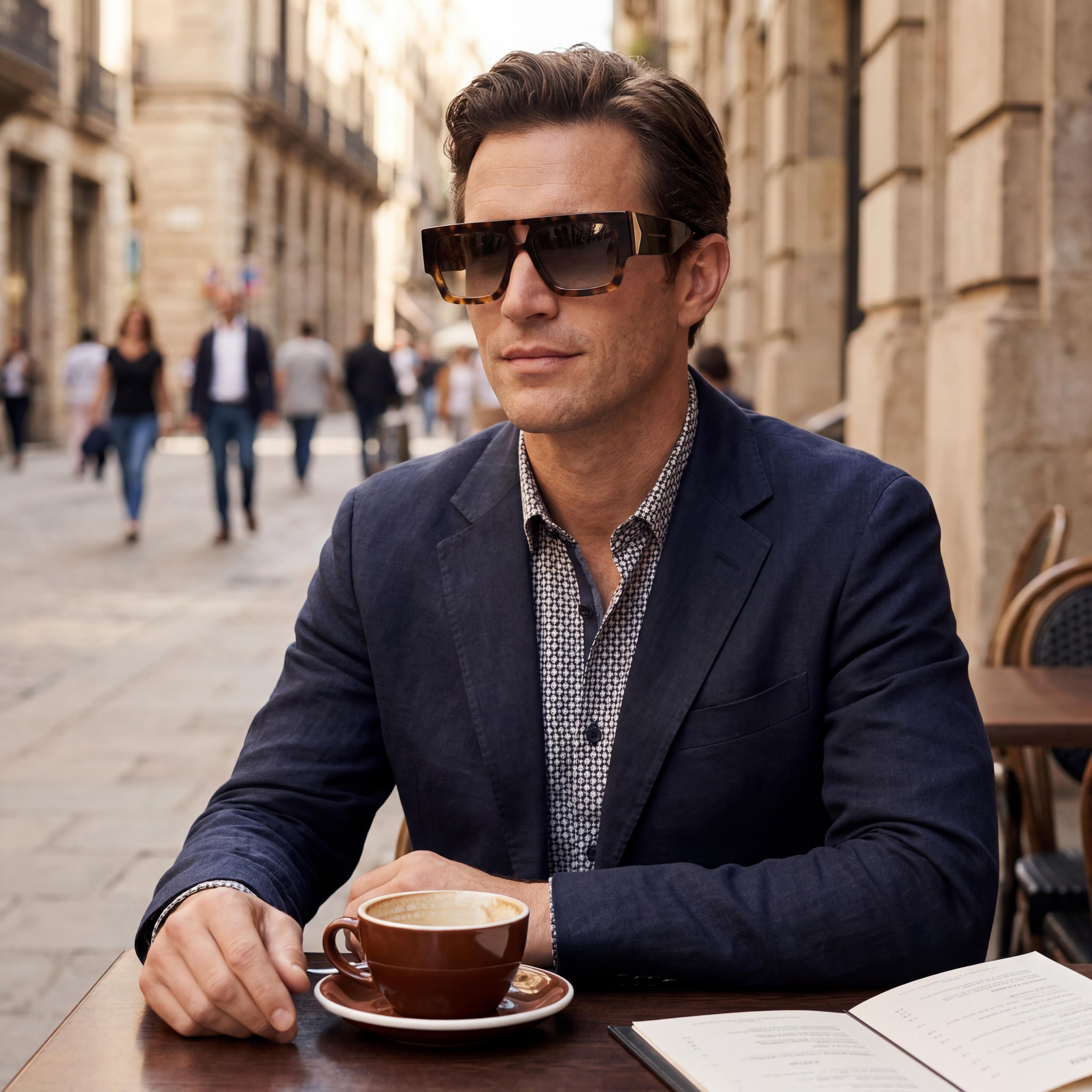 Gafas de sol Victoria Beckham Modern VB651S para hombre, color habana oscuro, magnesio degradado, no polarizadas, 55 mm, Photo 6