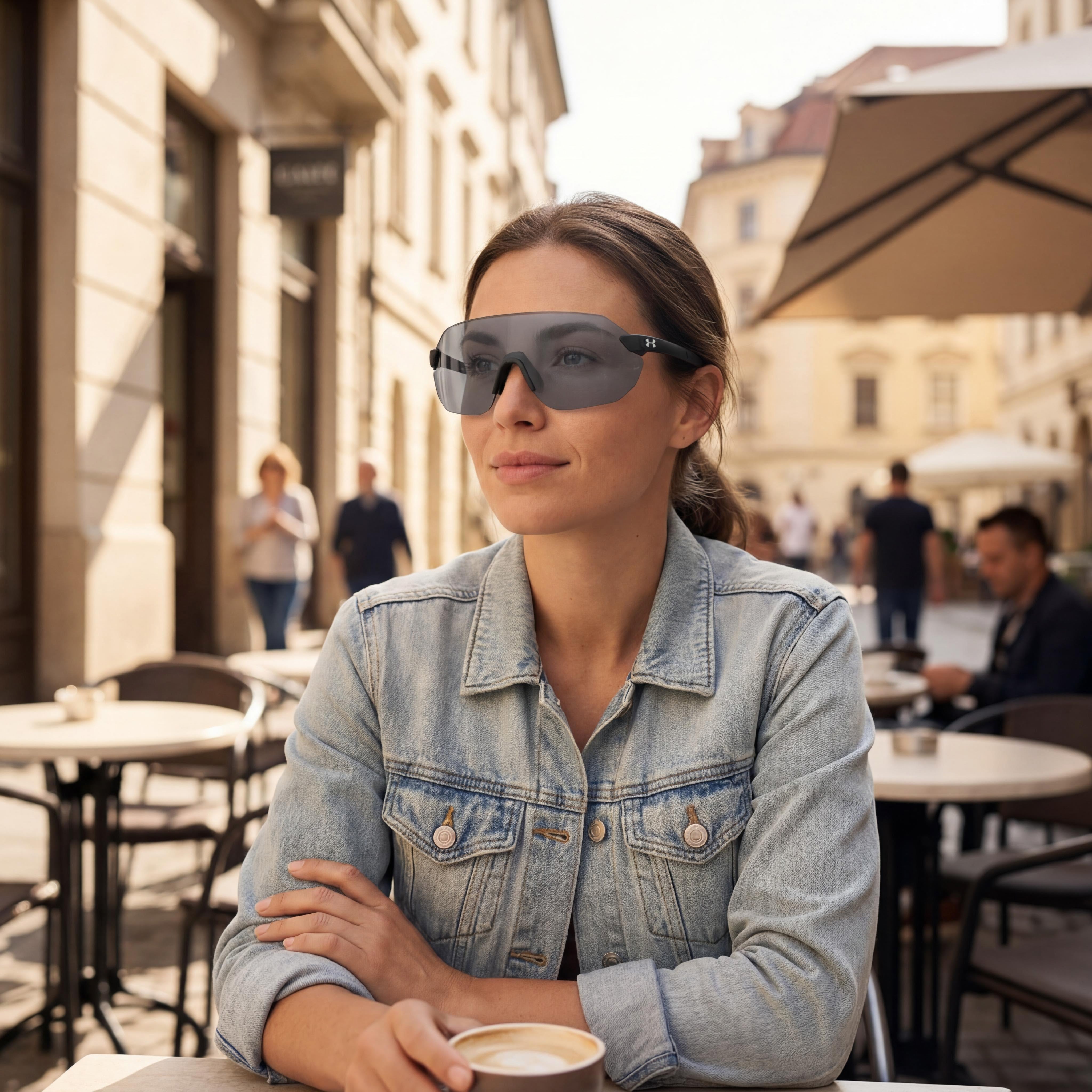 Gafas de sol unisex Under Armour Classic, montura de policarbonato negro mate, protección UV, lentes grises de 99 mm, Photo 6