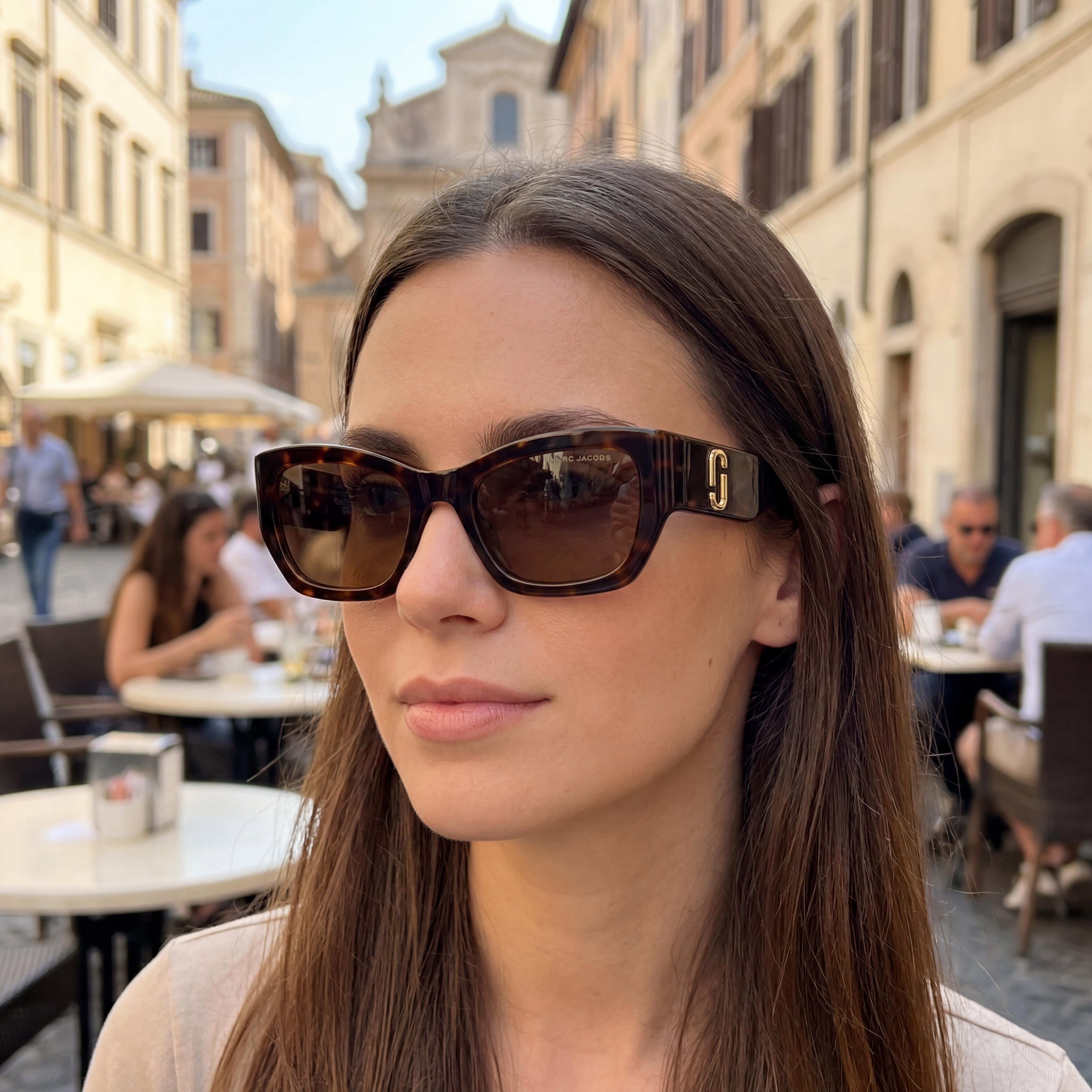 Marc Jacobs Casual Women's Havana 100% UV Protection Non-Polarized Sunglasses 53-21-135mm, Photo 6