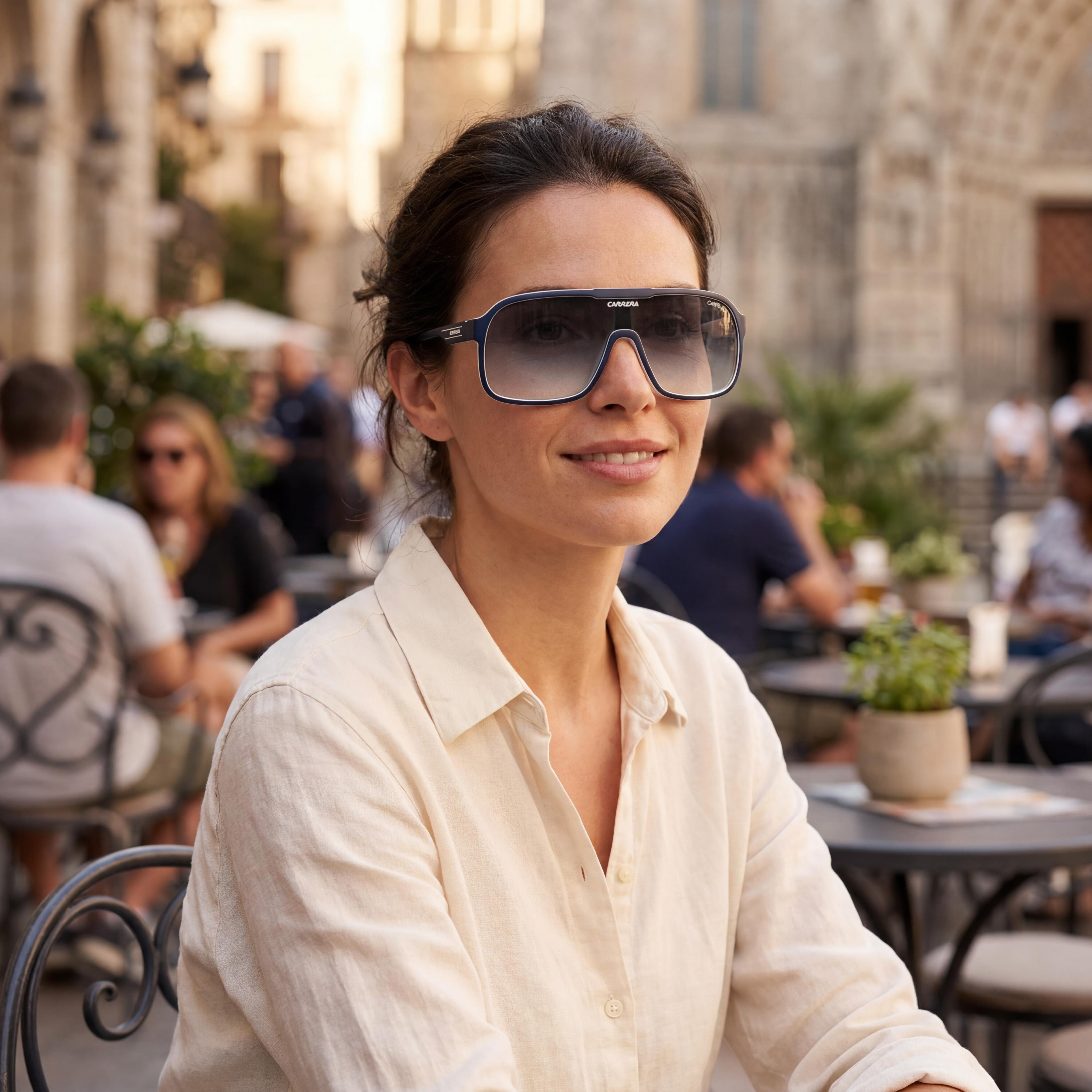 Gafas de sol Carrera Carrera 1046/S unisex, azul, blanco y gris, con protección UV de propionato inyectado, no polarizadas, 99 mm, Photo 5