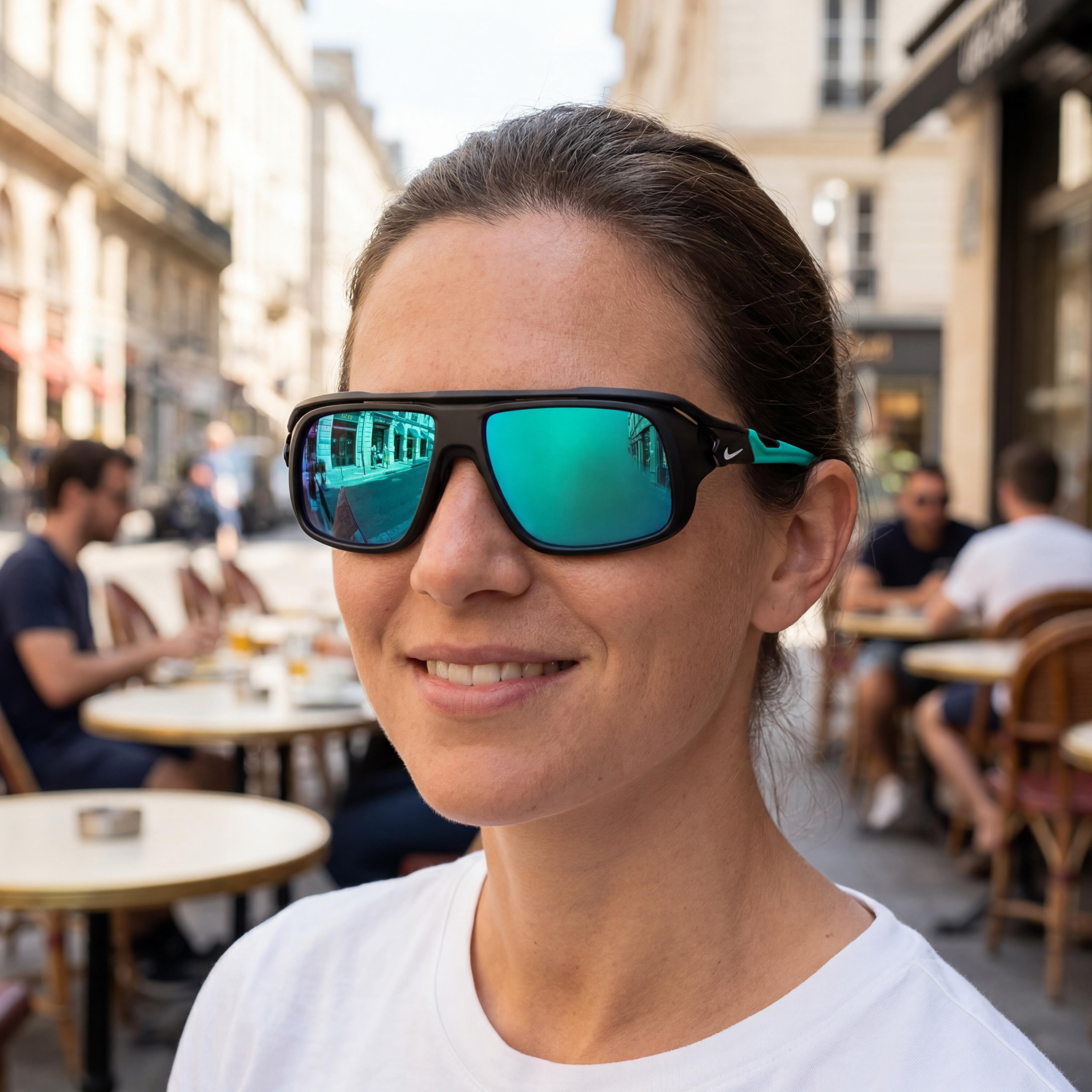 Gafas de sol Nike Flyfree Soar Ev24001 para mujer, acero inoxidable negro mate, lentes intercambiables, 100% UVA/UVB, 59 mm, Photo 6