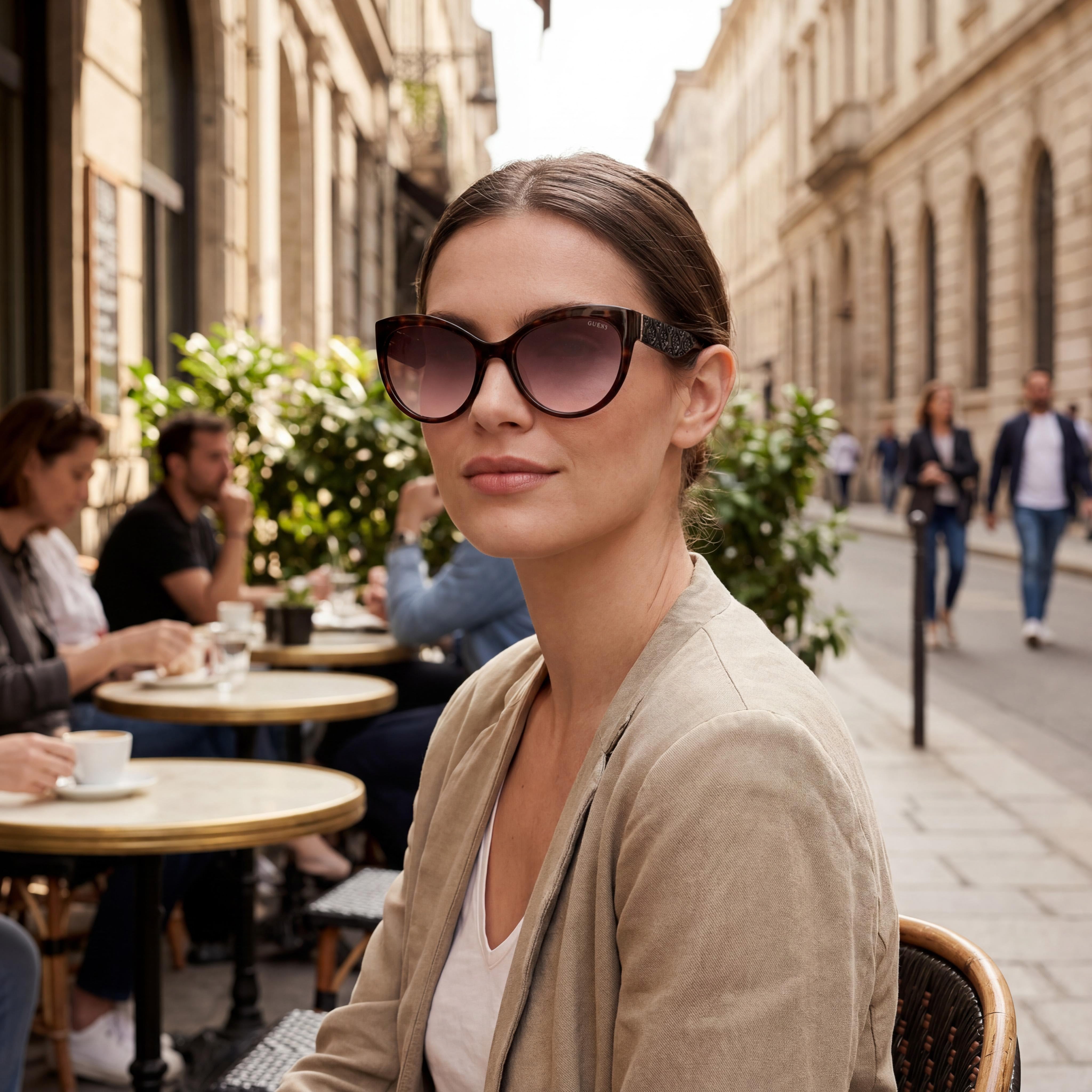 GUESS Classic Women's UV Protection Dark Havana Gradient Brown Injected Sunglasses 61-20-125mm, Photo 5