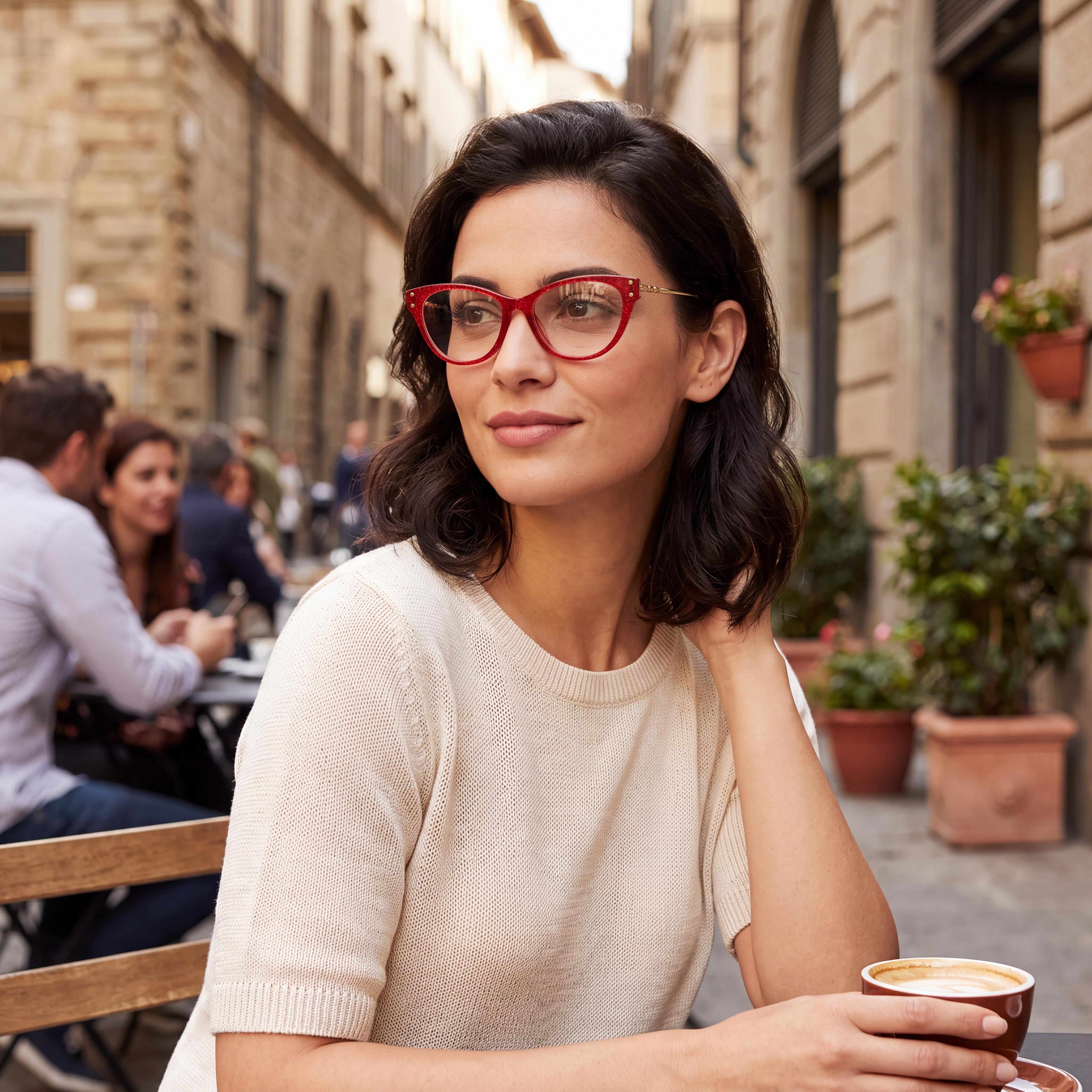 M Missoni Modern Unisex Eyewear crafted with Polyamide Frame and Polycarbonate Lenses in Burgundy, 52mm, Photo 4