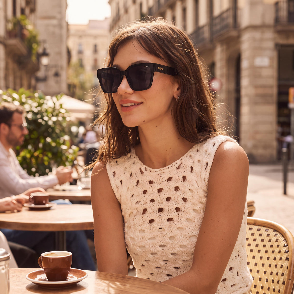 QUAY AUSTRALIA Drive in Unisex Black Injection Frame Square Sunglasses UV Protection 66mm, Photo 6
