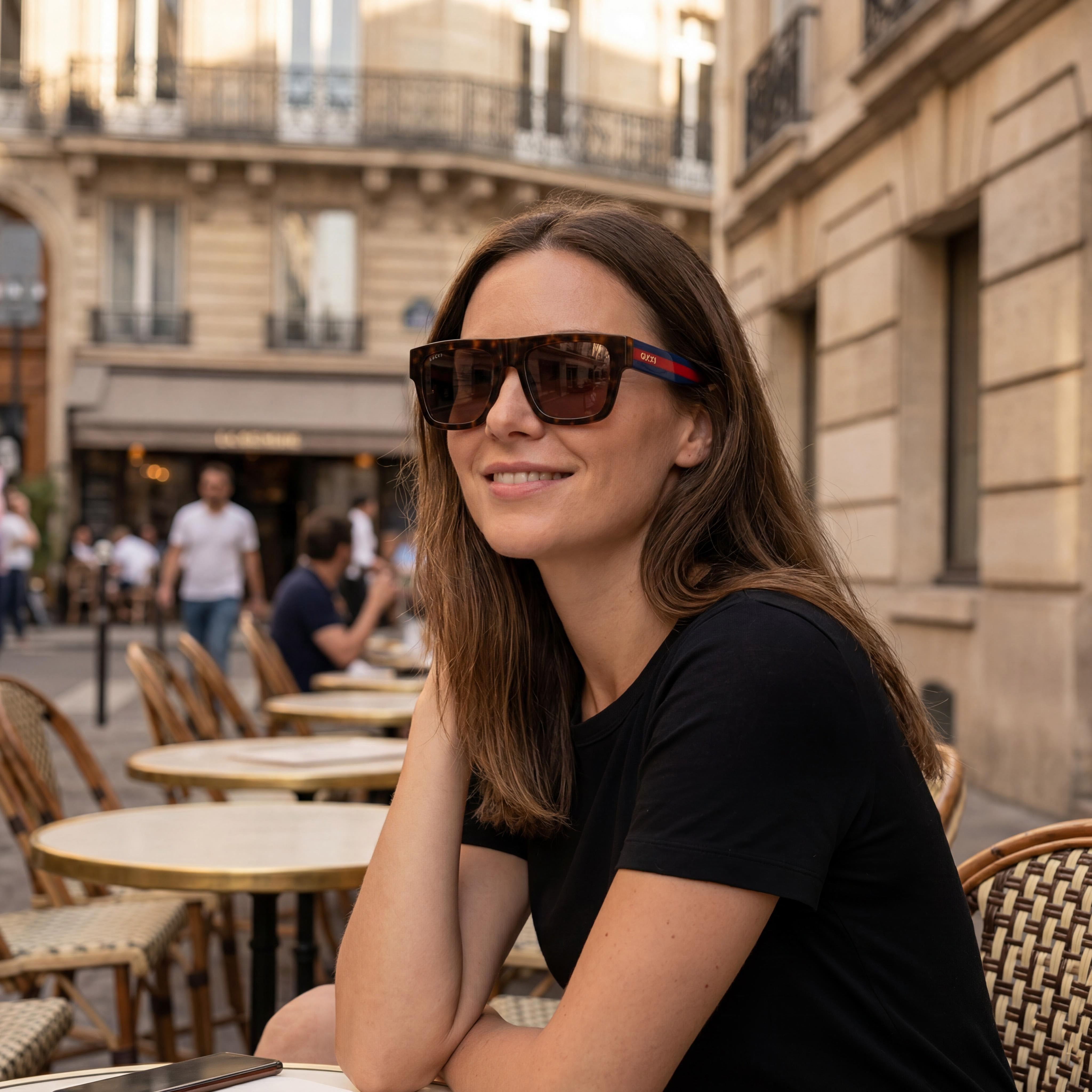 Gucci Modern RECYCLED ACE Unisex Black Frame Black Lens Sunglasses GG1868S, Bridge 18mm, Temple 145mm, Photo 5