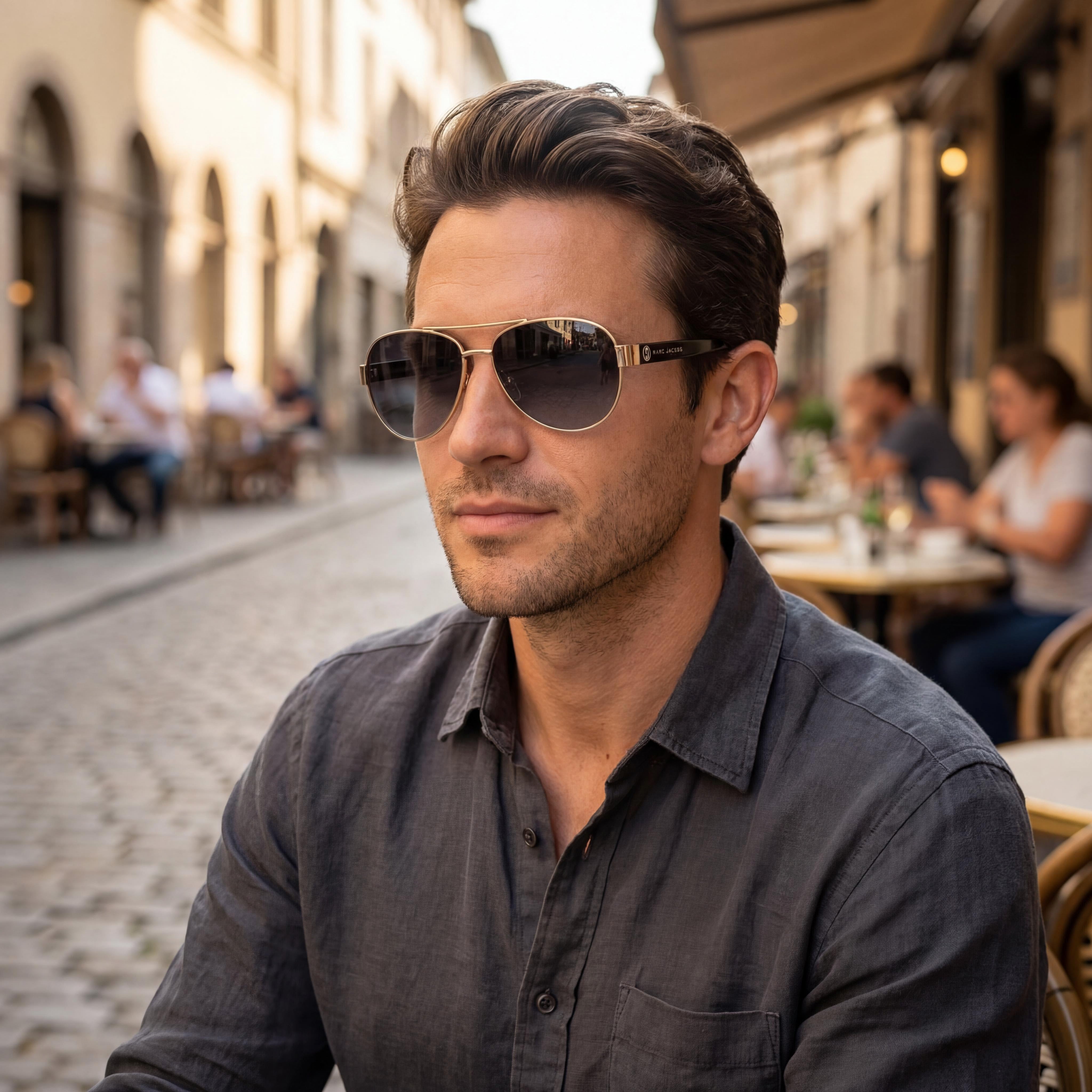 Gafas de sol Marc Jacobs Marc 699/S negras rectangulares para hombre, 60mm, Photo 6
