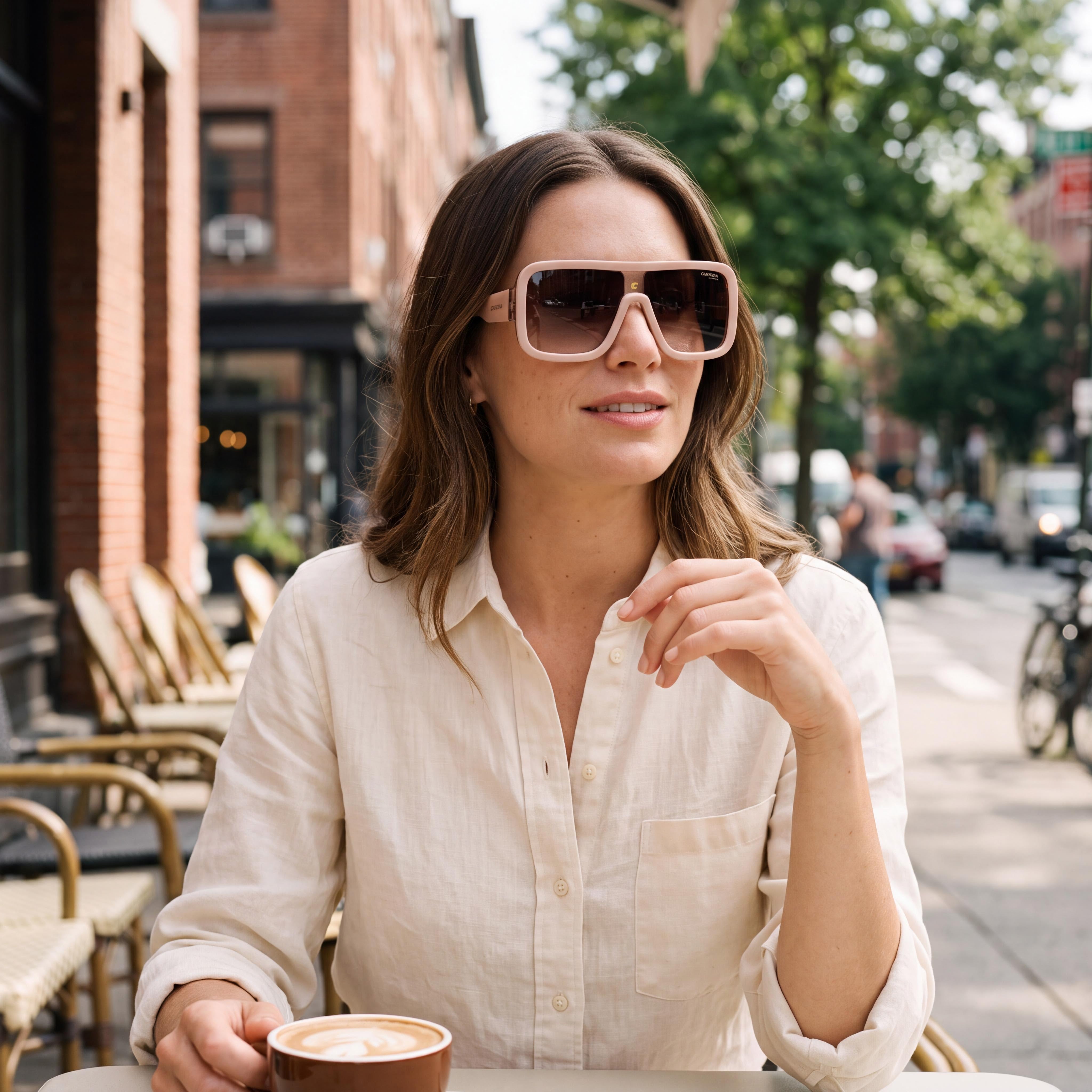 Carrera Classic Women's Acetate Beige Brown Shaded Frame Gradient Brown Lens 62mm Sunglasses, Photo 6