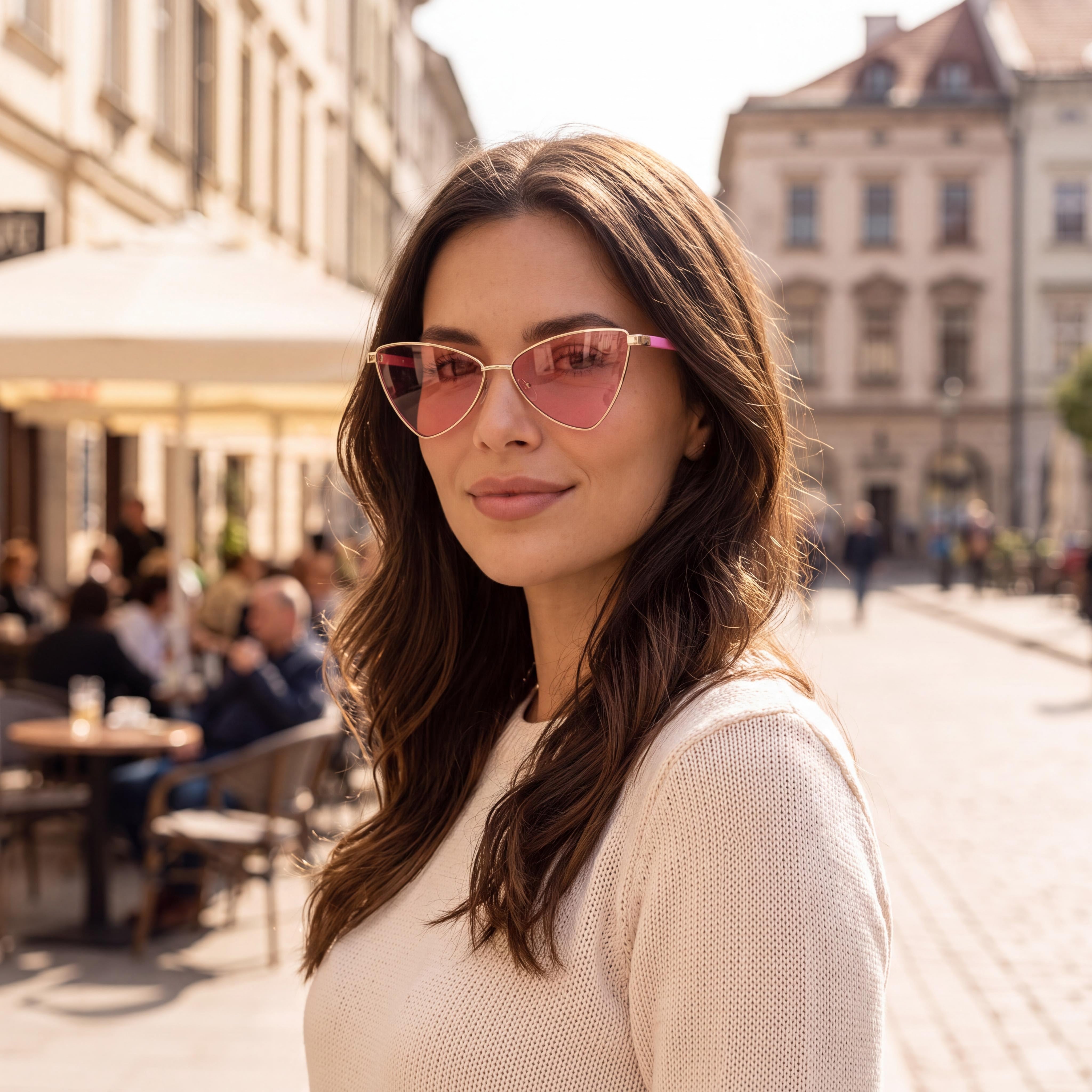 GUESS GU8286 Women's Sunglasses, Metal Gold Frame, Bordeaux Polycarbonate Non-Polarized Lenses, Size 55-13-135mm, Photo 6
